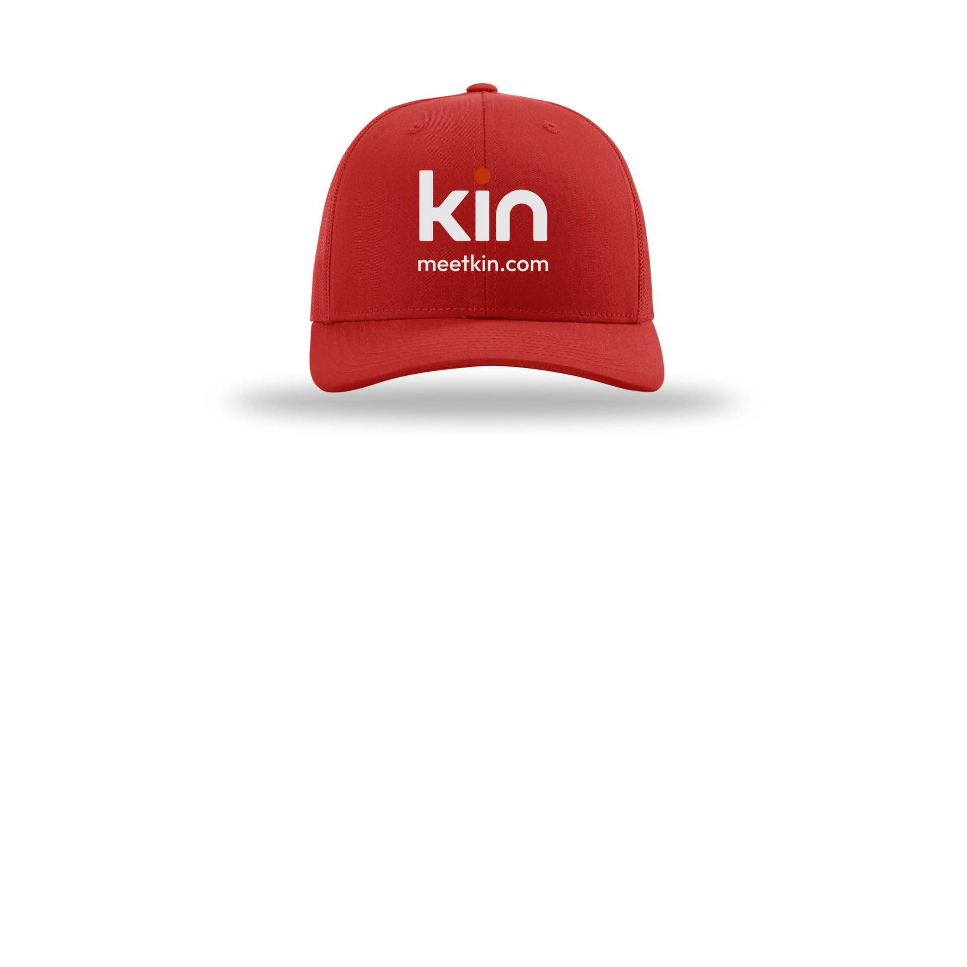 kin-richardson-trucker-cap-embroidery-capfront-R112-red-flat-front