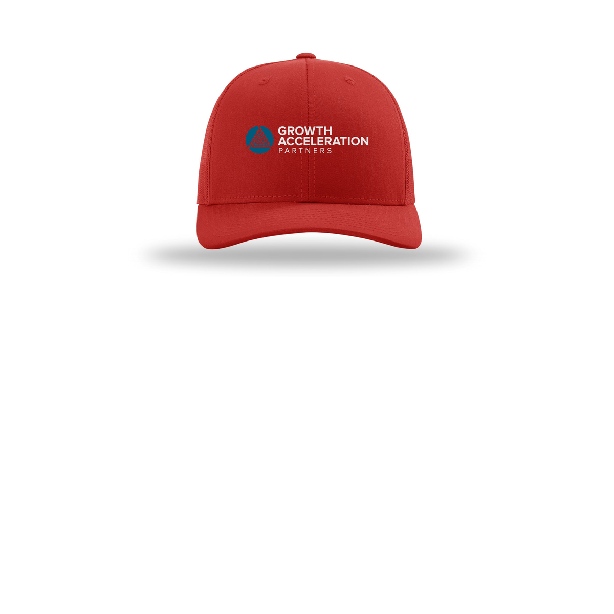growthaccelerationpartners-richardson-trucker-cap-embroidery-capfront-R112-red-flat-front