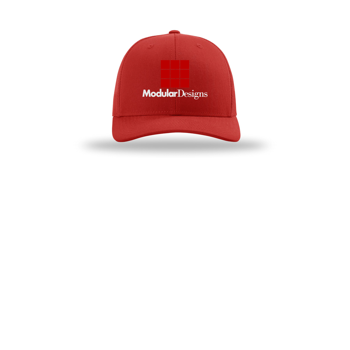 modulardesignsflooring-richardson-trucker-cap-embroidery-capfront-R112-red-flat-front