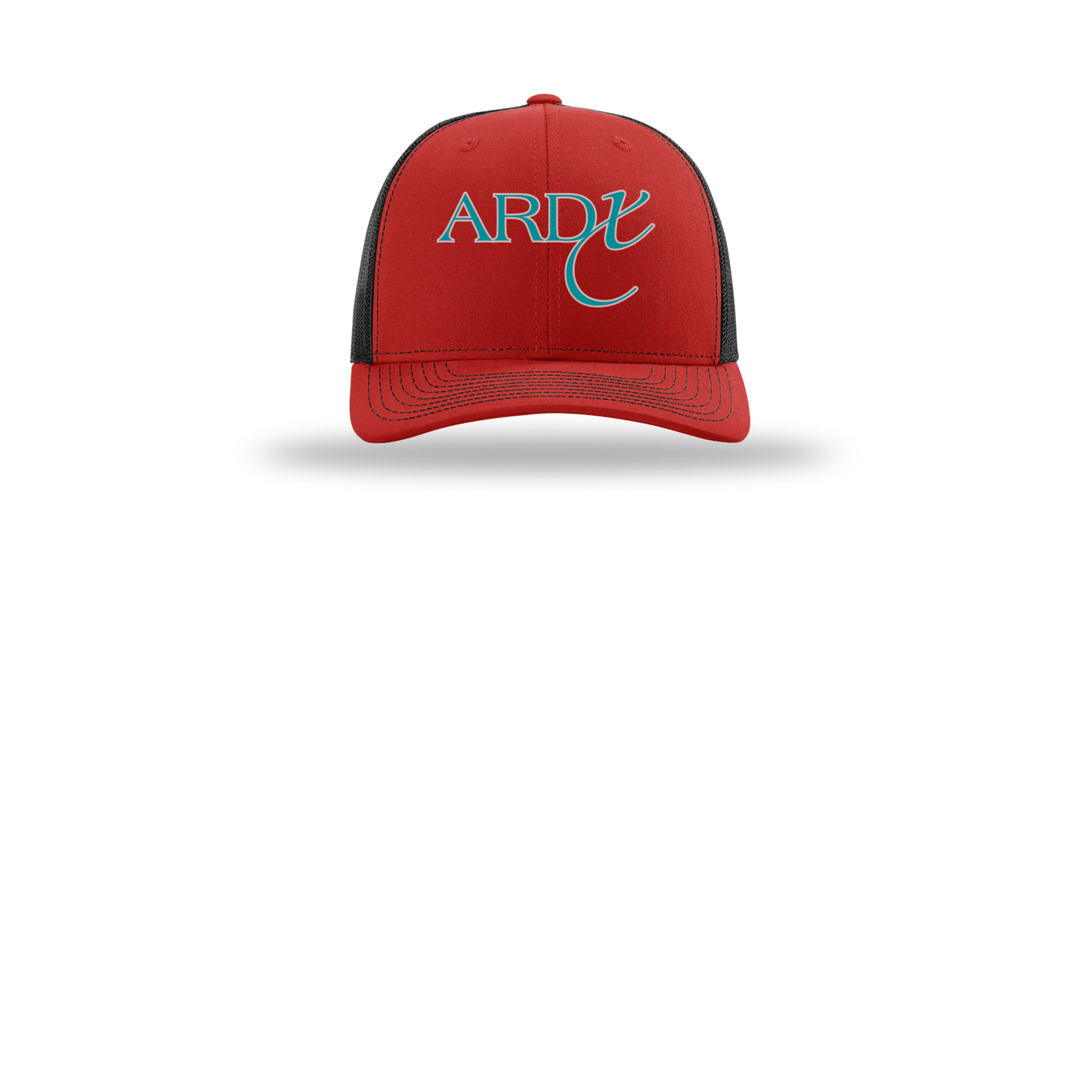 ardx-richardson-trucker-cap-embroidery-capfront-R112-redblack-flat-front