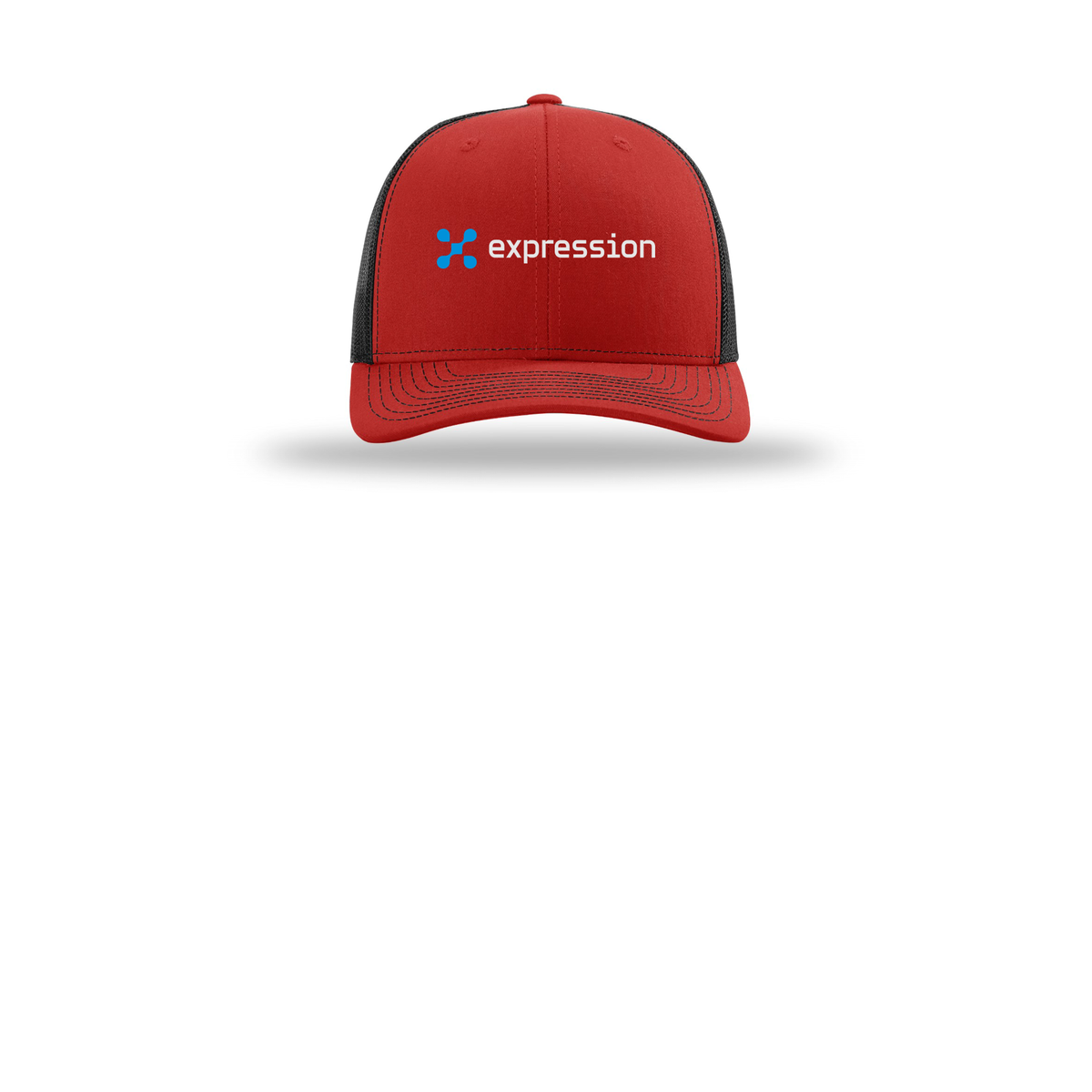 expr-richardson-trucker-cap-embroidery-capfront-R112-redblack-flat-front