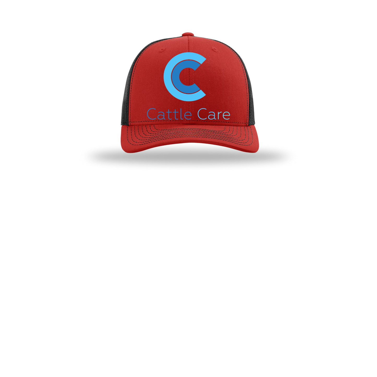 cattle-care-richardson-trucker-cap-embroidery-capfront-R112-redblack-flat-front