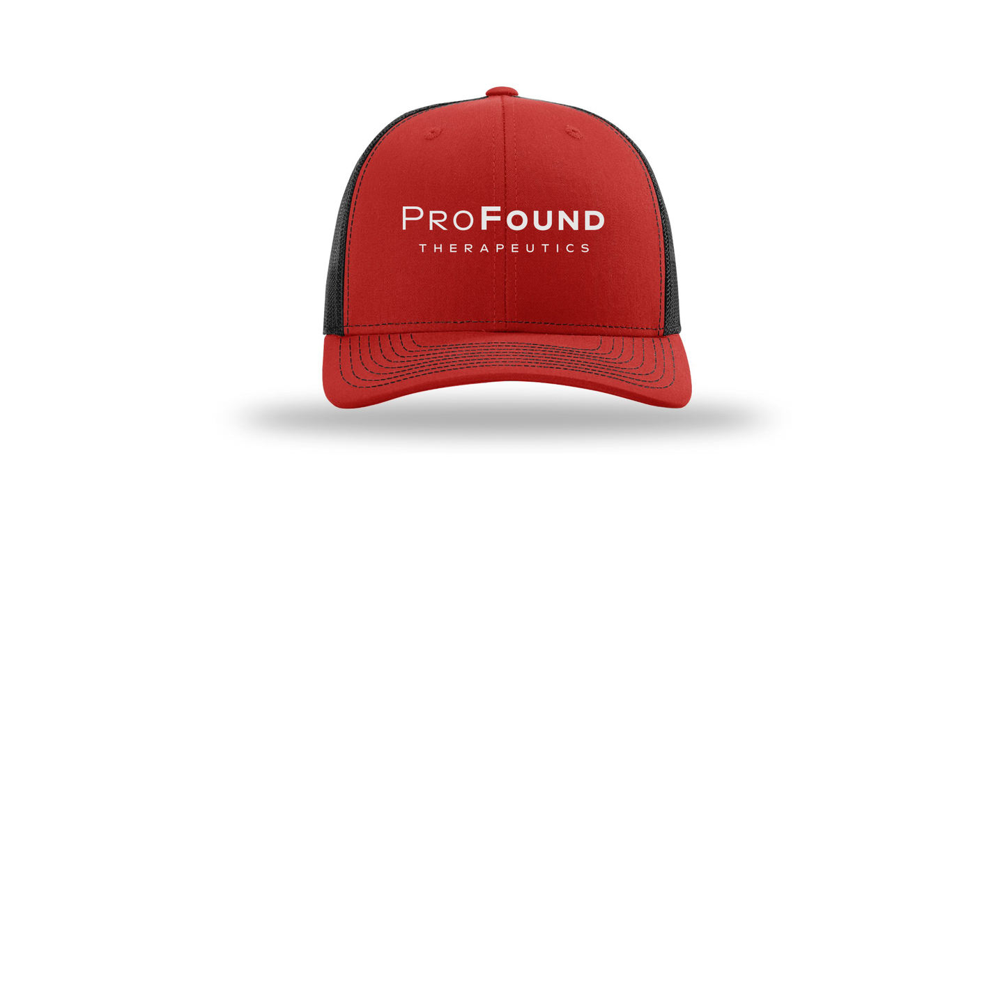 profoundtx-richardson-trucker-cap-embroidery-capfront-R112-redblack-flat-front