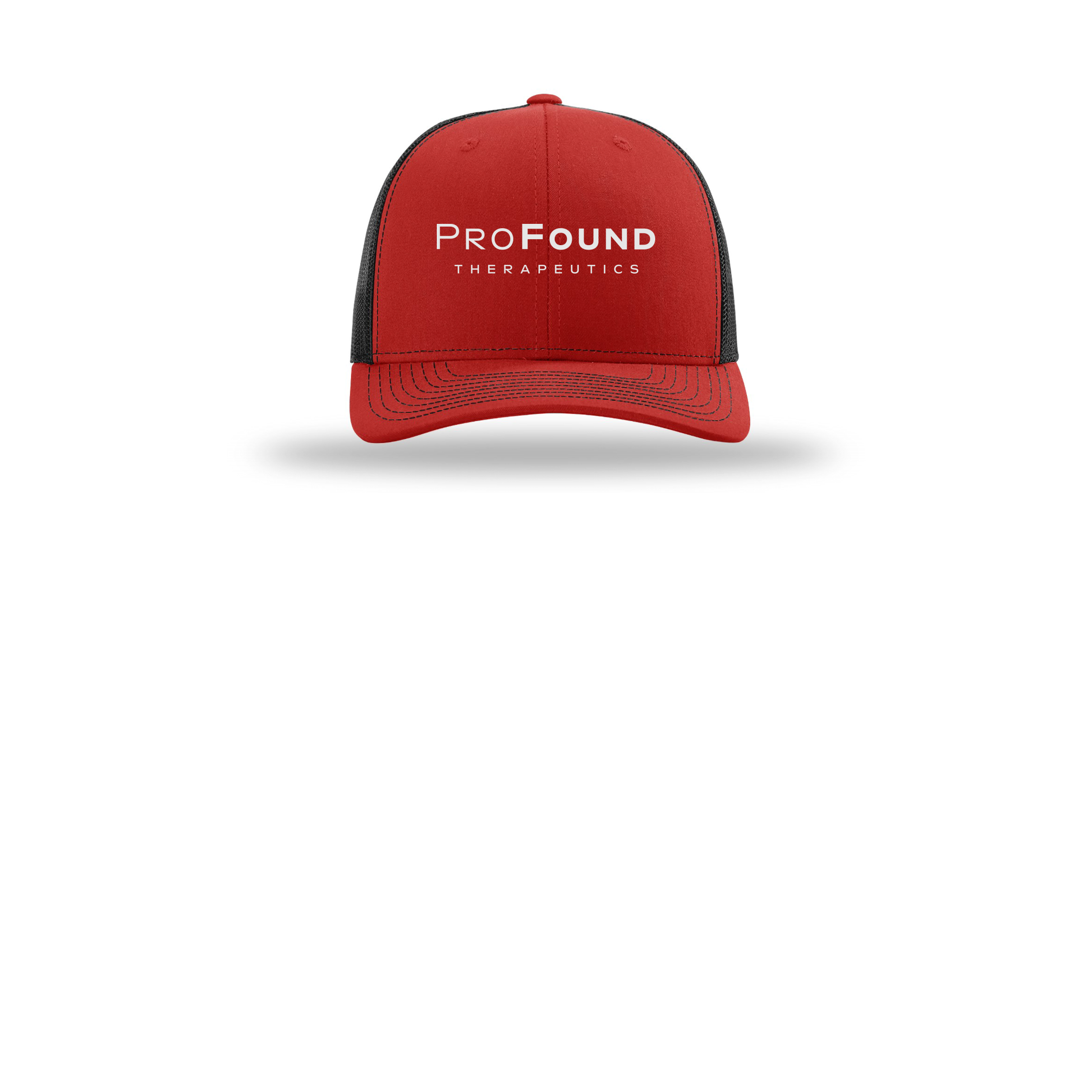 profoundtx-richardson-trucker-cap-embroidery-capfront-R112-redblack-flat-front