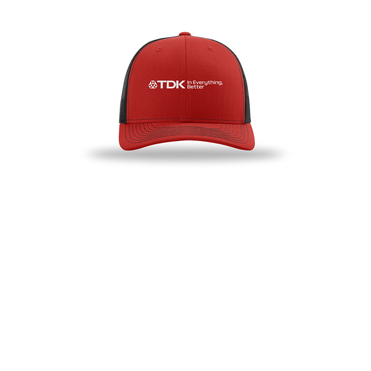 tdk-richardson-trucker-cap-embroidery-capfront-R112-redblack-flat-front