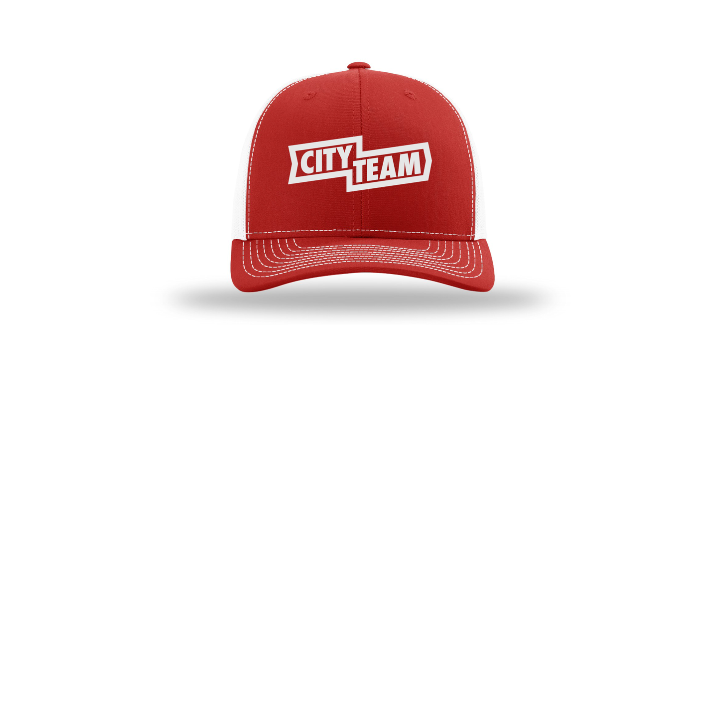 cityteam-richardson-trucker-cap-embroidery-capfront-R112-redwhite-flat-front