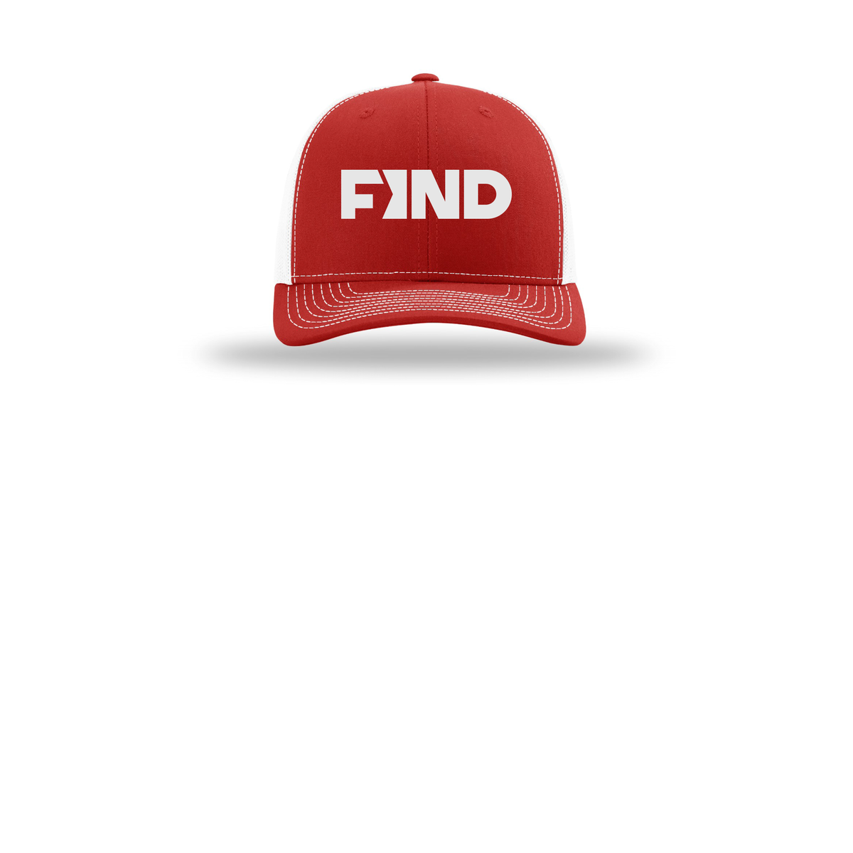 findrealestate-richardson-trucker-cap-embroidery-capfront-R112-redwhite-flat-front