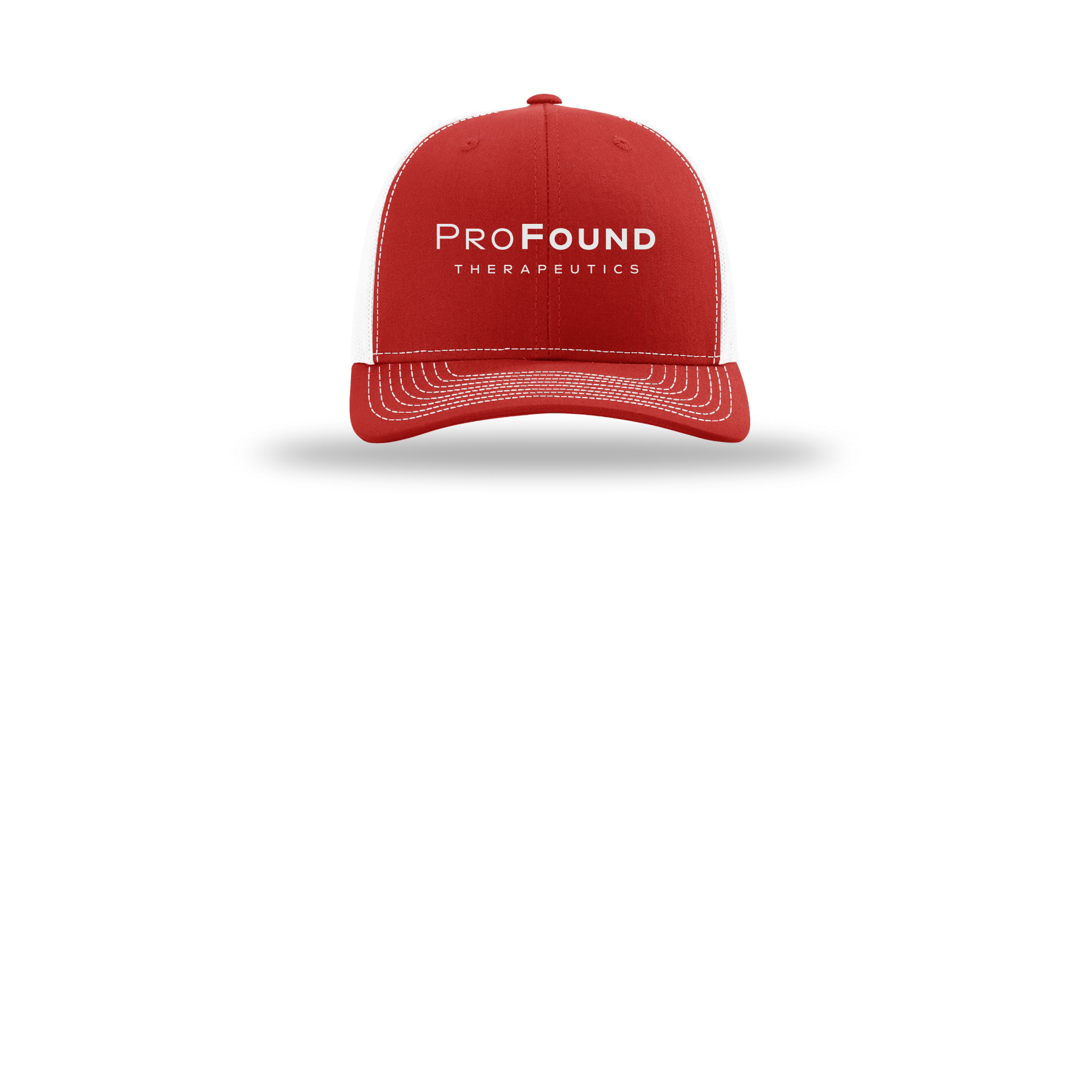 profoundtx-richardson-trucker-cap-embroidery-capfront-R112-redwhite-flat-front