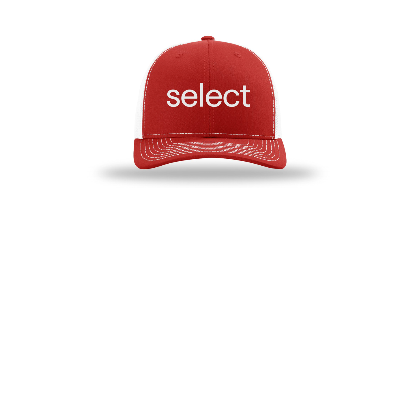 meetselect-richardson-trucker-cap-embroidery-capfront-R112-redwhite-flat-front