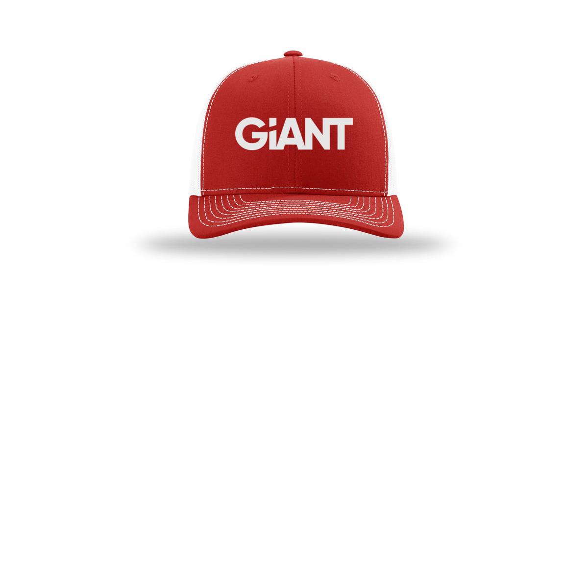giantworldwide-richardson-trucker-cap-embroidery-capfront-R112-redwhite-flat-front