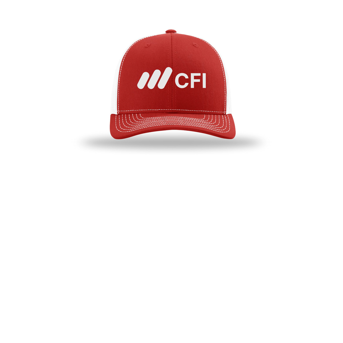 corporatefinanceinstitute-richardson-trucker-cap-embroidery-capfront-R112-redwhite-flat-front