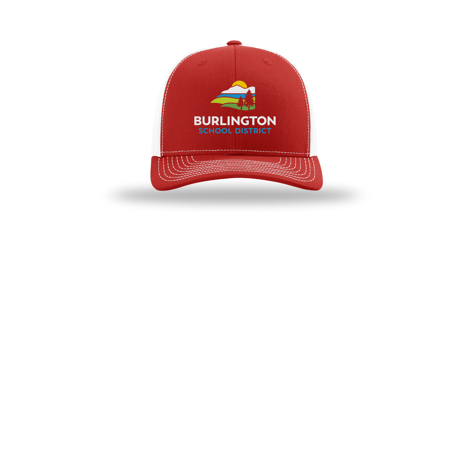 bsdvt-richardson-trucker-cap-embroidery-capfront-R112-redwhite-flat-front