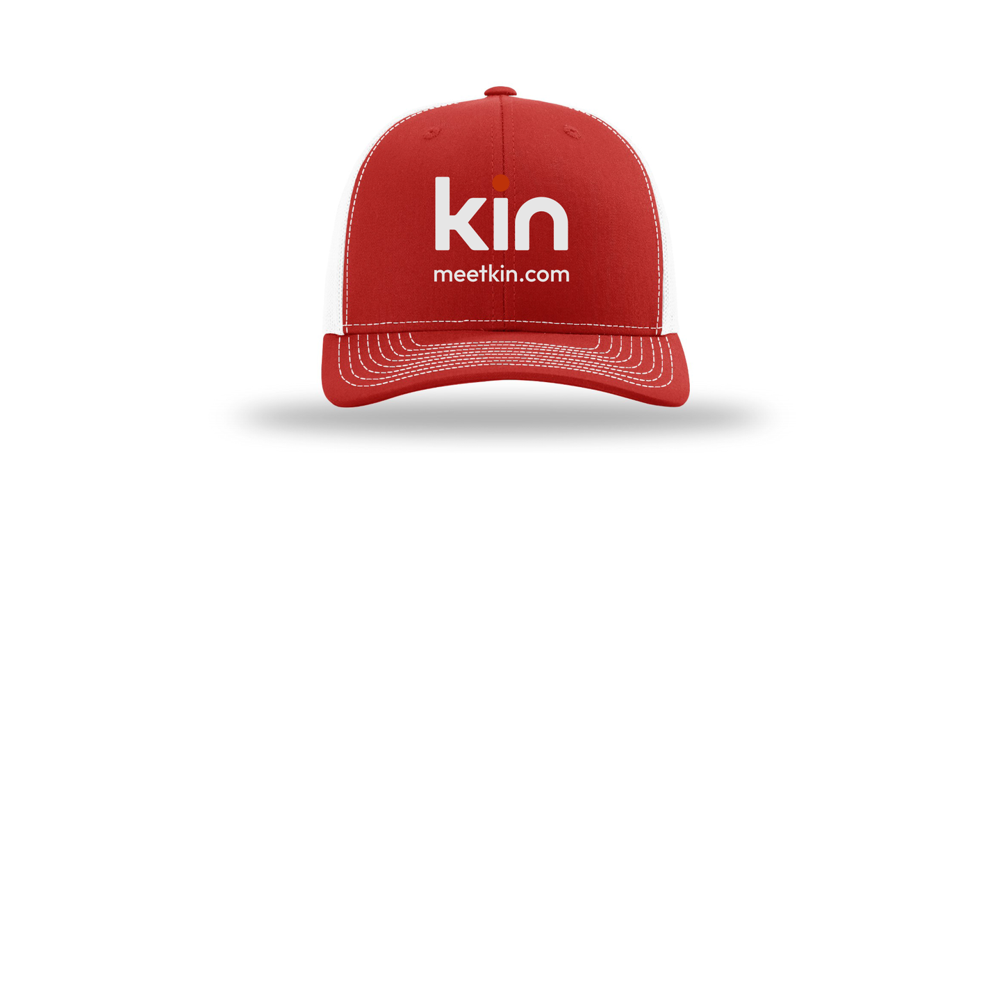 kin-richardson-trucker-cap-embroidery-capfront-R112-redwhite-flat-front