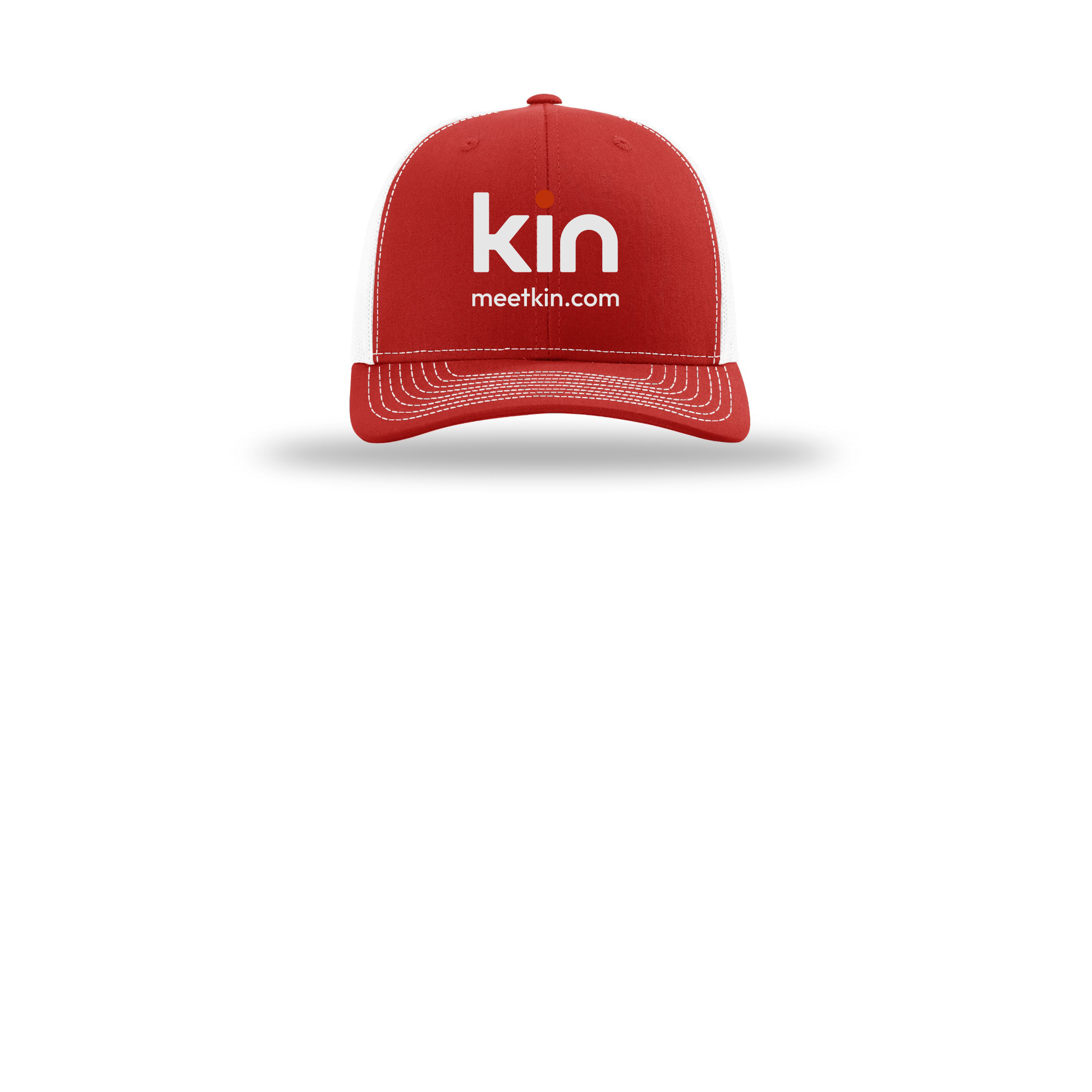 kin-richardson-trucker-cap-embroidery-capfront-R112-redwhite-flat-front