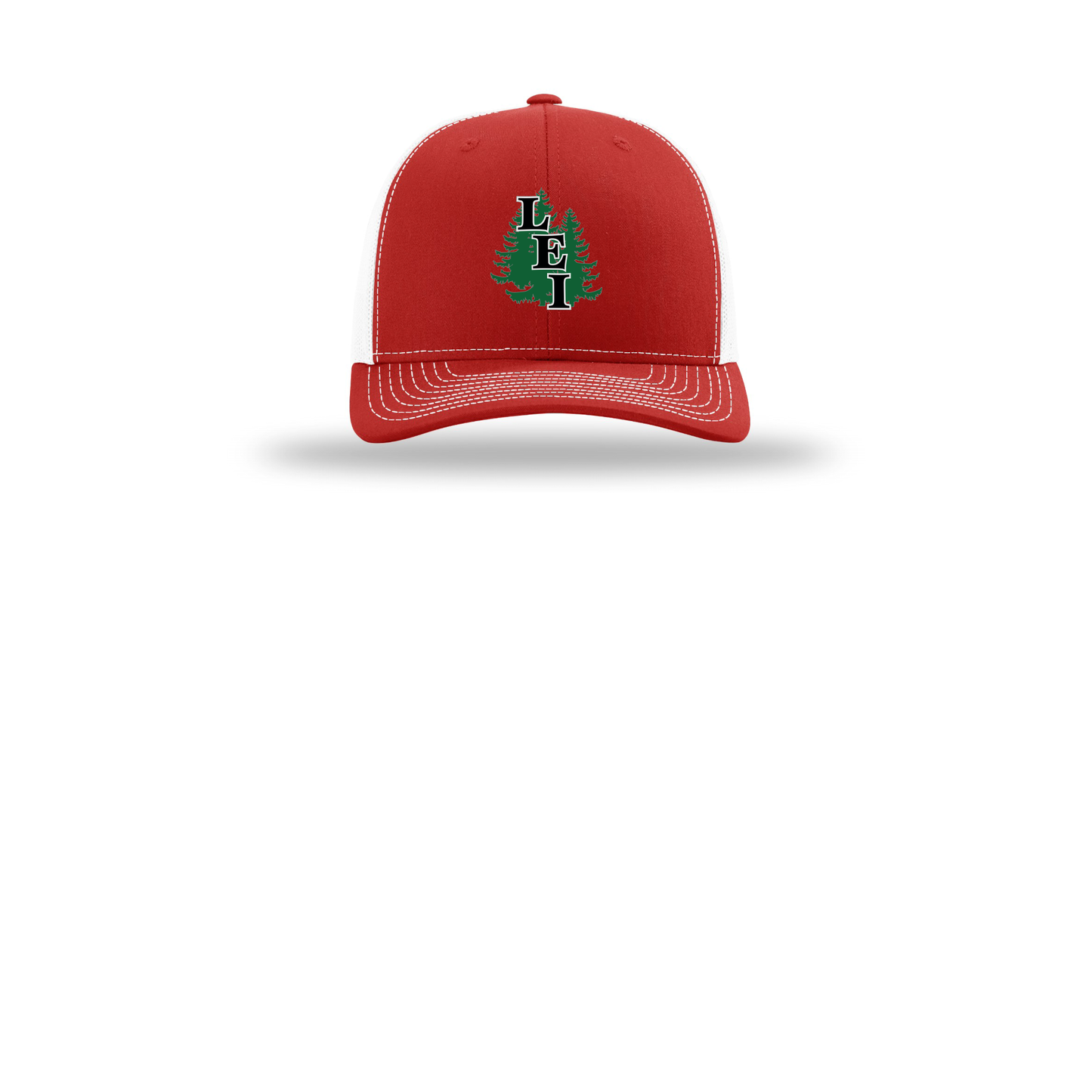 leisite-richardson-trucker-cap-embroidery-capfront-R112-redwhite-flat-front