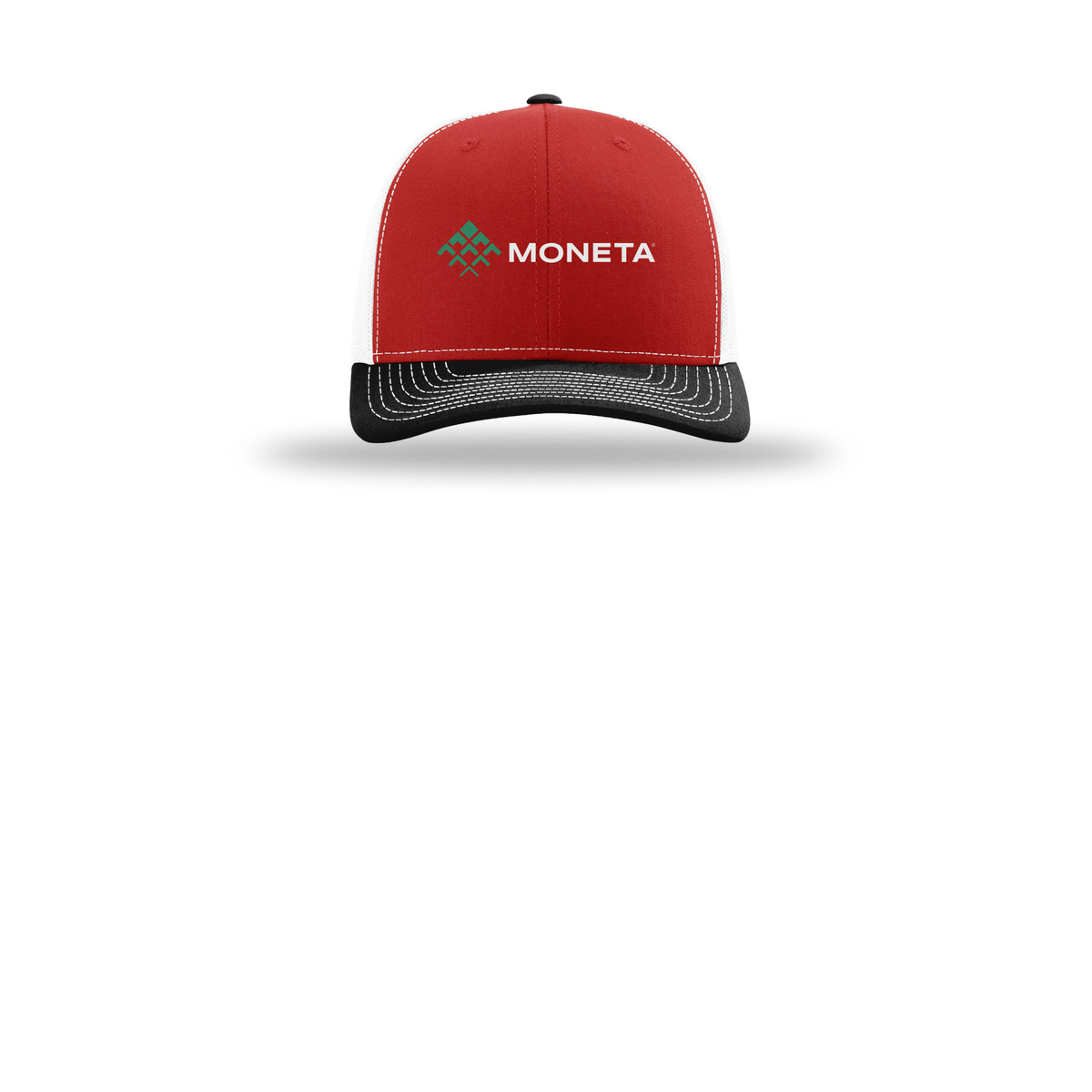 monetagroup-richardson-trucker-cap-embroidery-capfront-R112-redwhiteblack-flat-front