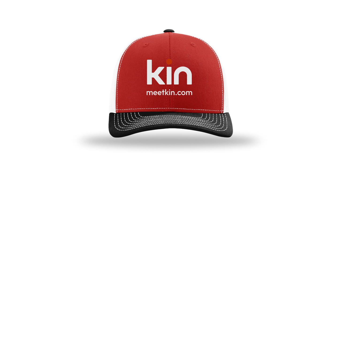 kin-richardson-trucker-cap-embroidery-capfront-R112-redwhiteblack-flat-front