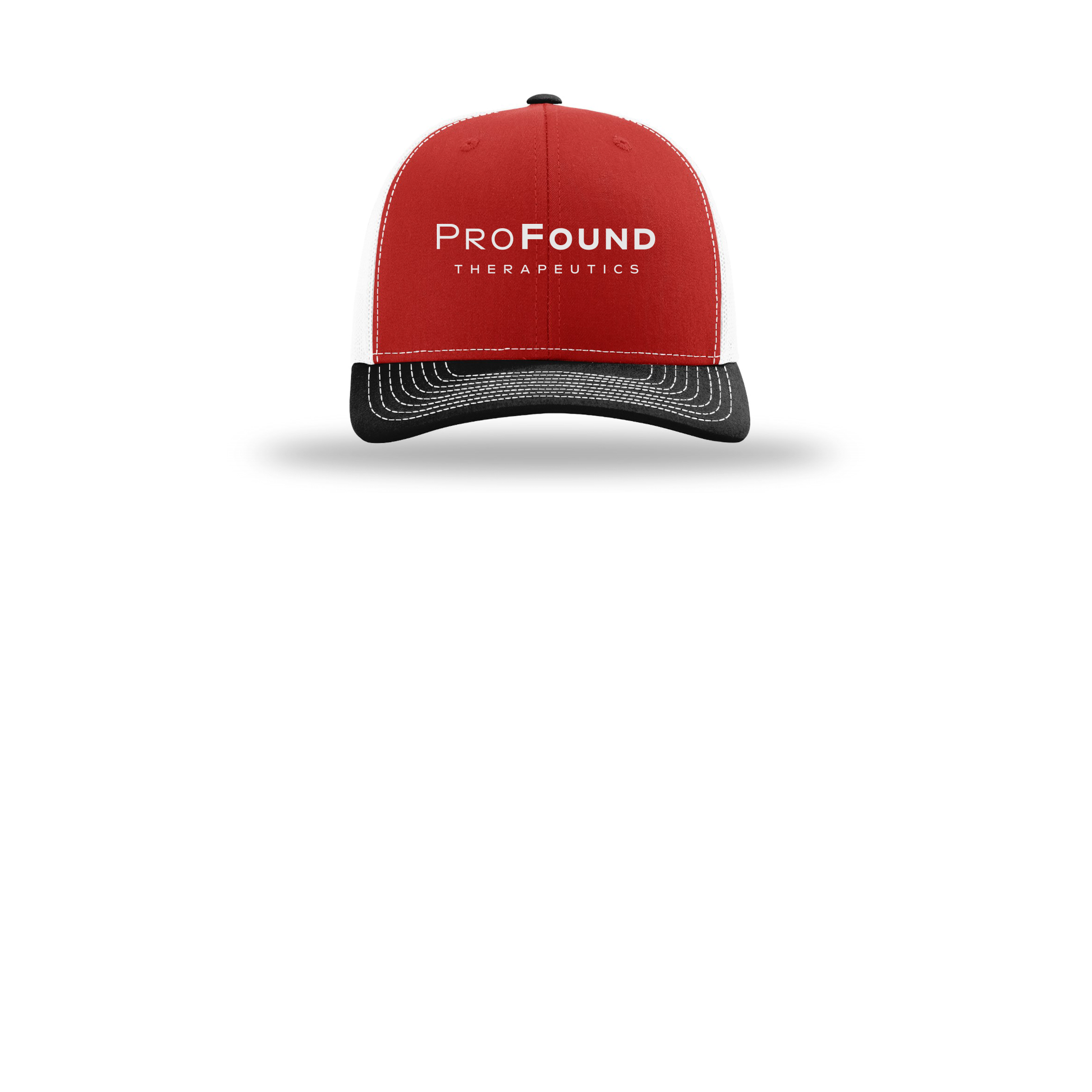 profoundtx-richardson-trucker-cap-embroidery-capfront-R112-redwhiteblack-flat-front