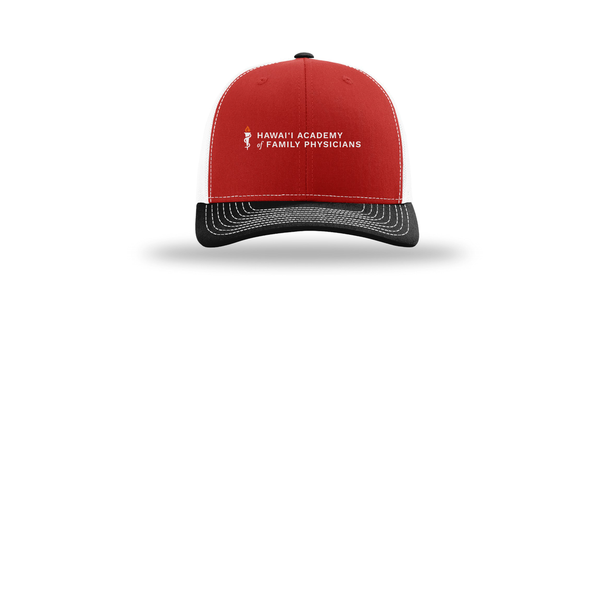 hafp-richardson-trucker-cap-embroidery-capfront-R112-redwhiteblack-flat-front