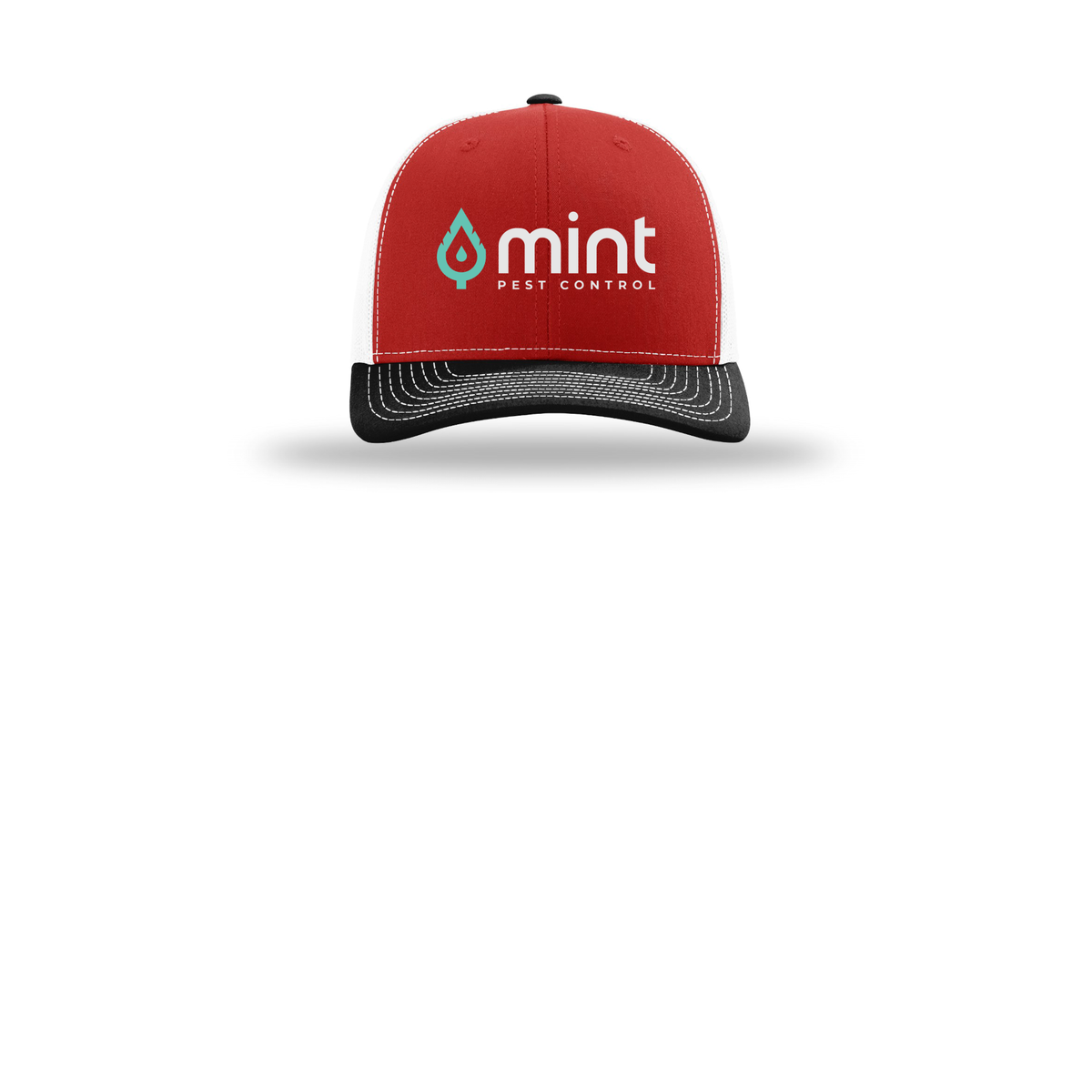 mintpest-richardson-trucker-cap-embroidery-capfront-R112-redwhiteblack-flat-front