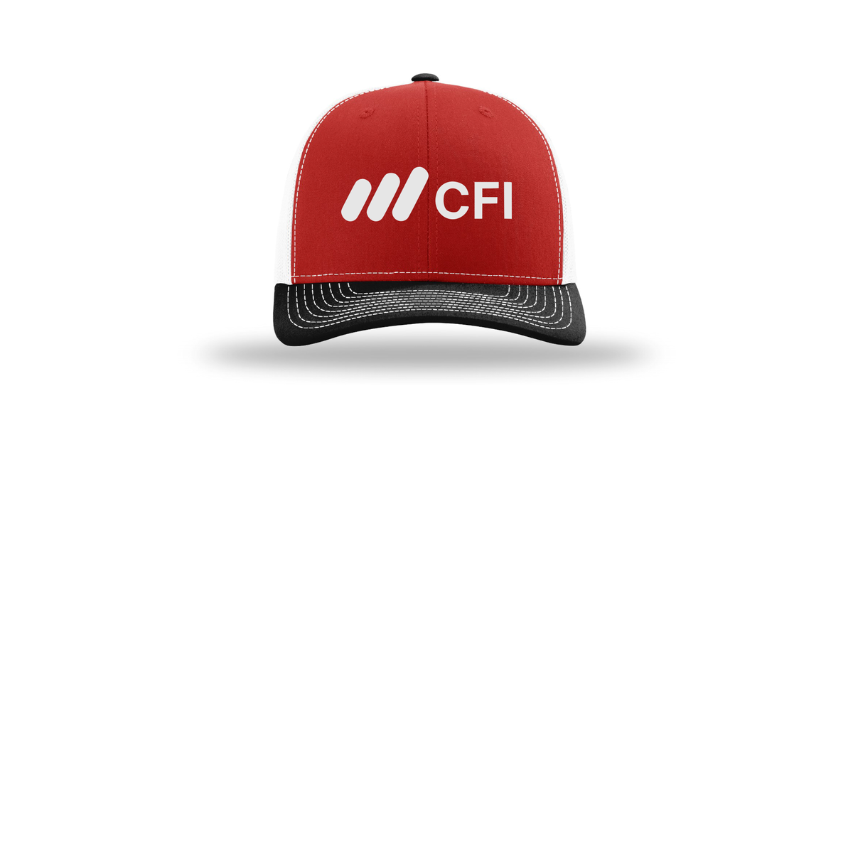 corporatefinanceinstitute-richardson-trucker-cap-embroidery-capfront-R112-redwhiteblack-flat-front
