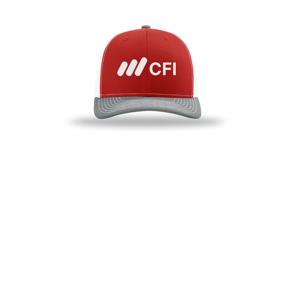 corporatefinanceinstitute-richardson-trucker-cap-embroidery-capfront-R112-redwhiteheathergrey-flat-front