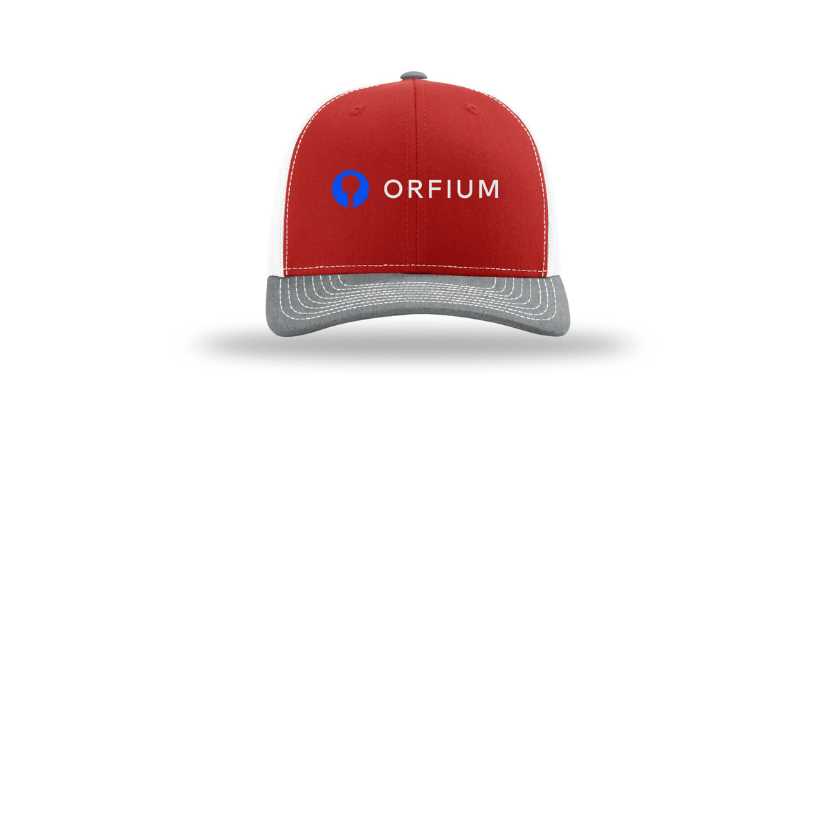 orfium-richardson-trucker-cap-embroidery-capfront-R112-redwhiteheathergrey-flat-front
