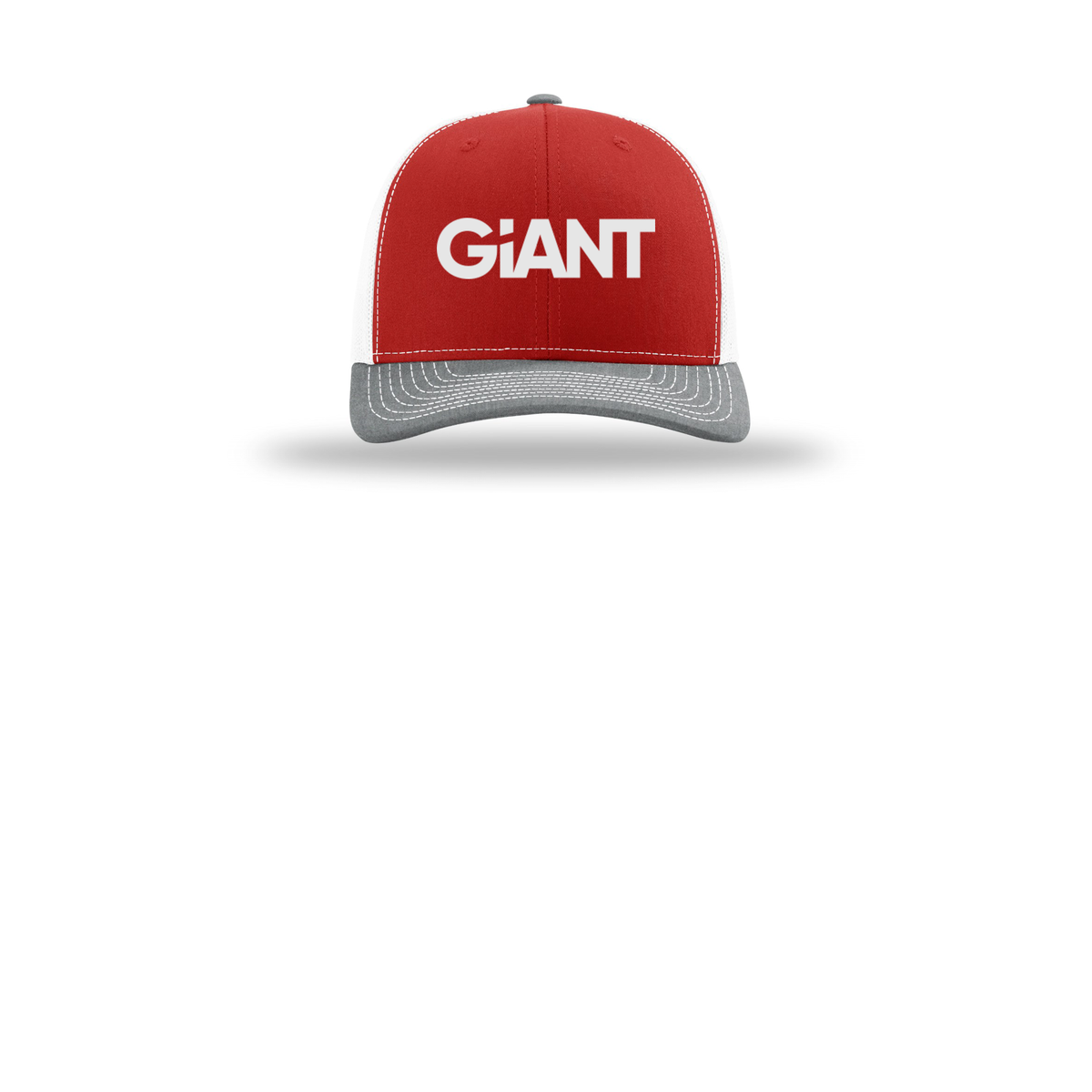 giantworldwide-richardson-trucker-cap-embroidery-capfront-R112-redwhiteheathergrey-flat-front