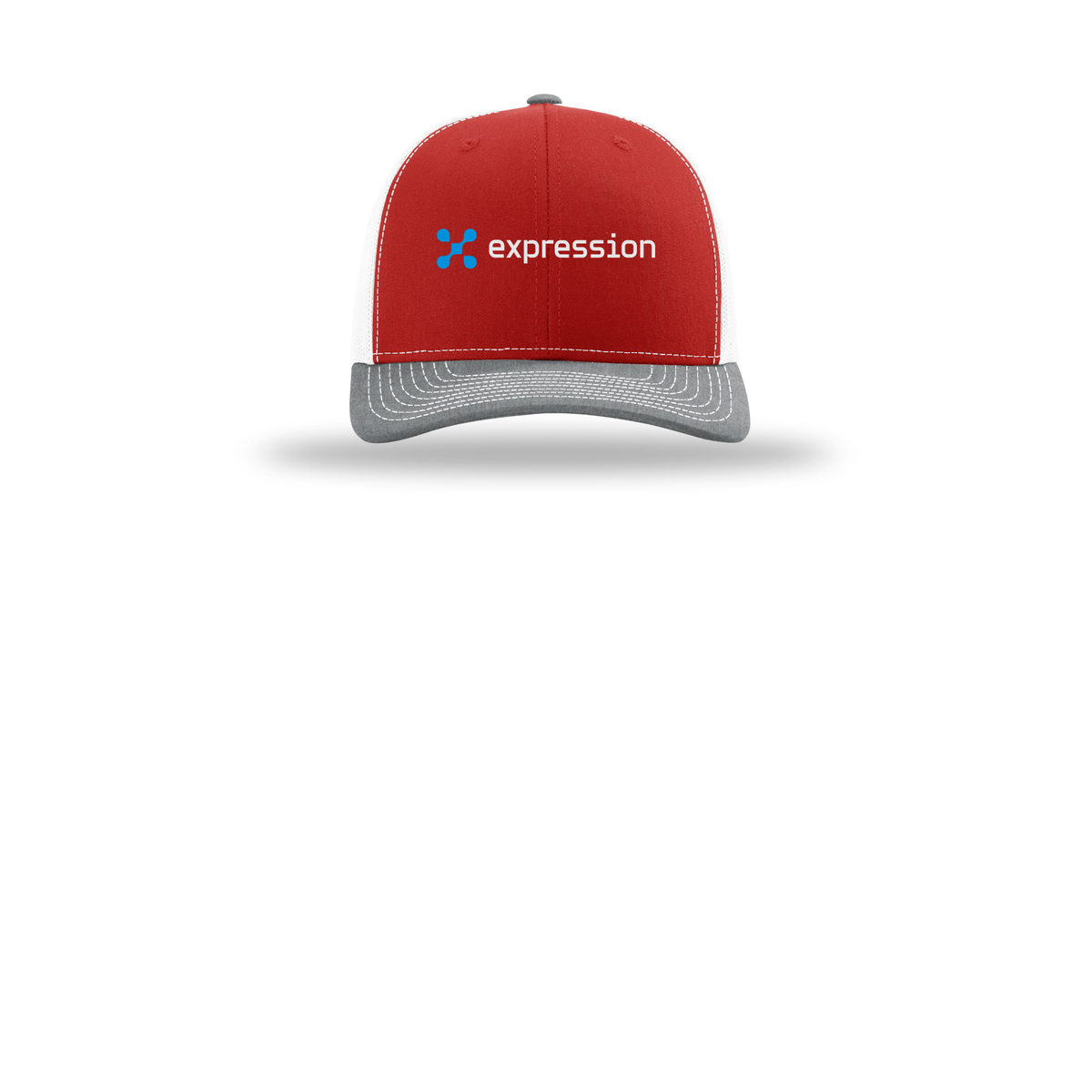 expr-richardson-trucker-cap-embroidery-capfront-R112-redwhiteheathergrey-flat-front