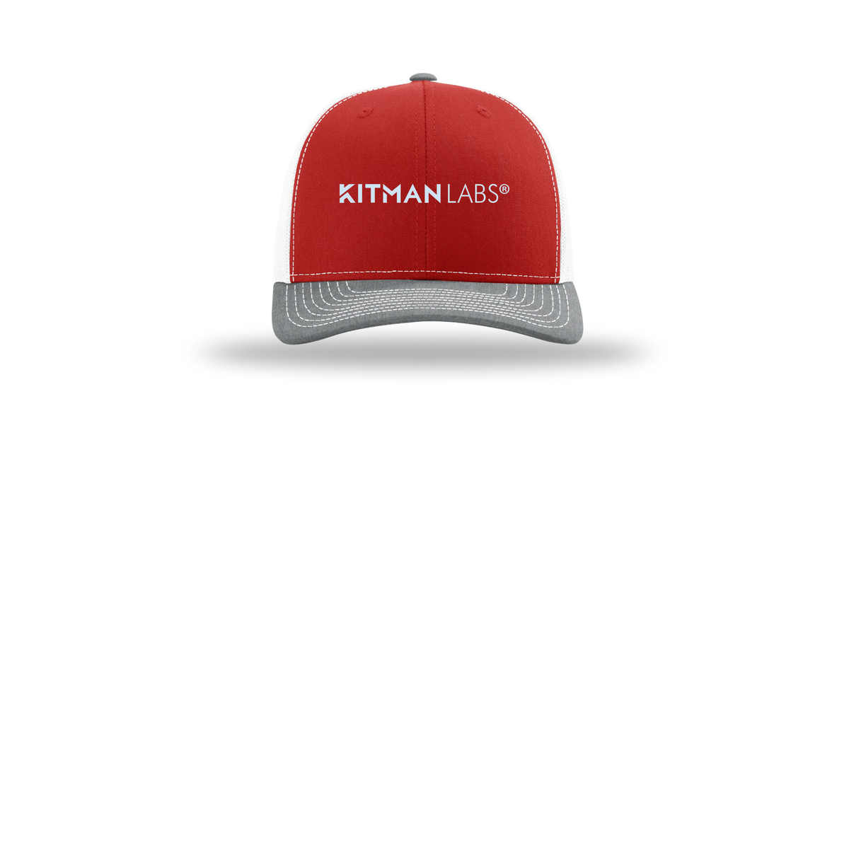 kitmanlabs-richardson-trucker-cap-embroidery-capfront-R112-redwhiteheathergrey-flat-front