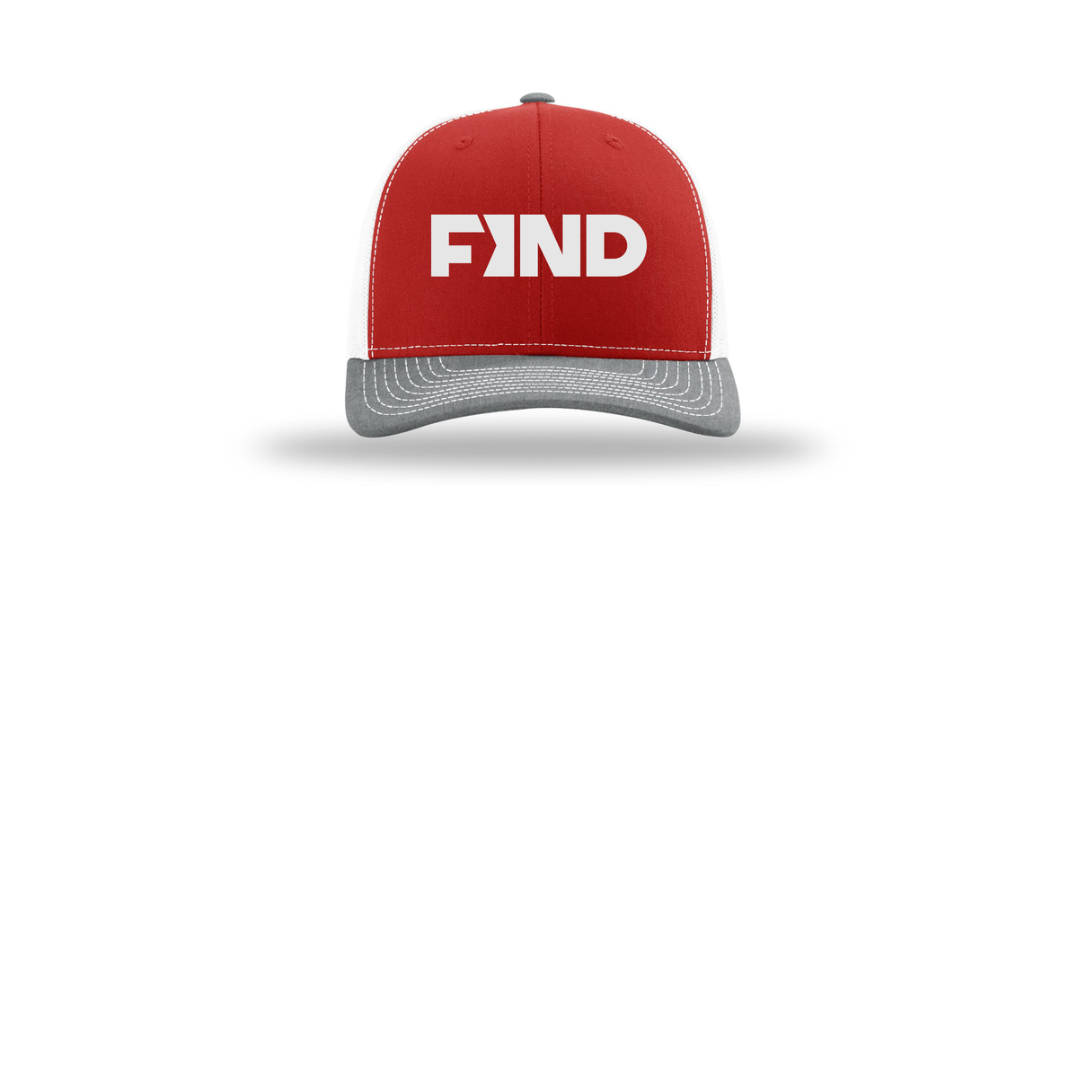 findrealestate-richardson-trucker-cap-embroidery-capfront-R112-redwhiteheathergrey-flat-front
