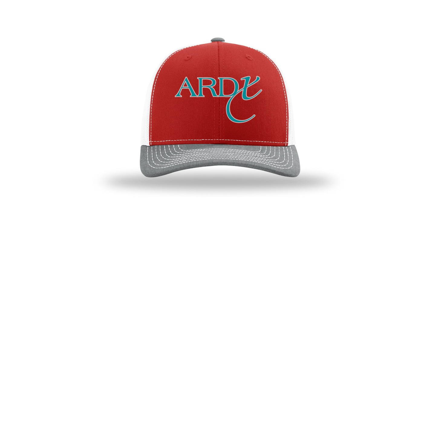 ardx-richardson-trucker-cap-embroidery-capfront-R112-redwhiteheathergrey-flat-front
