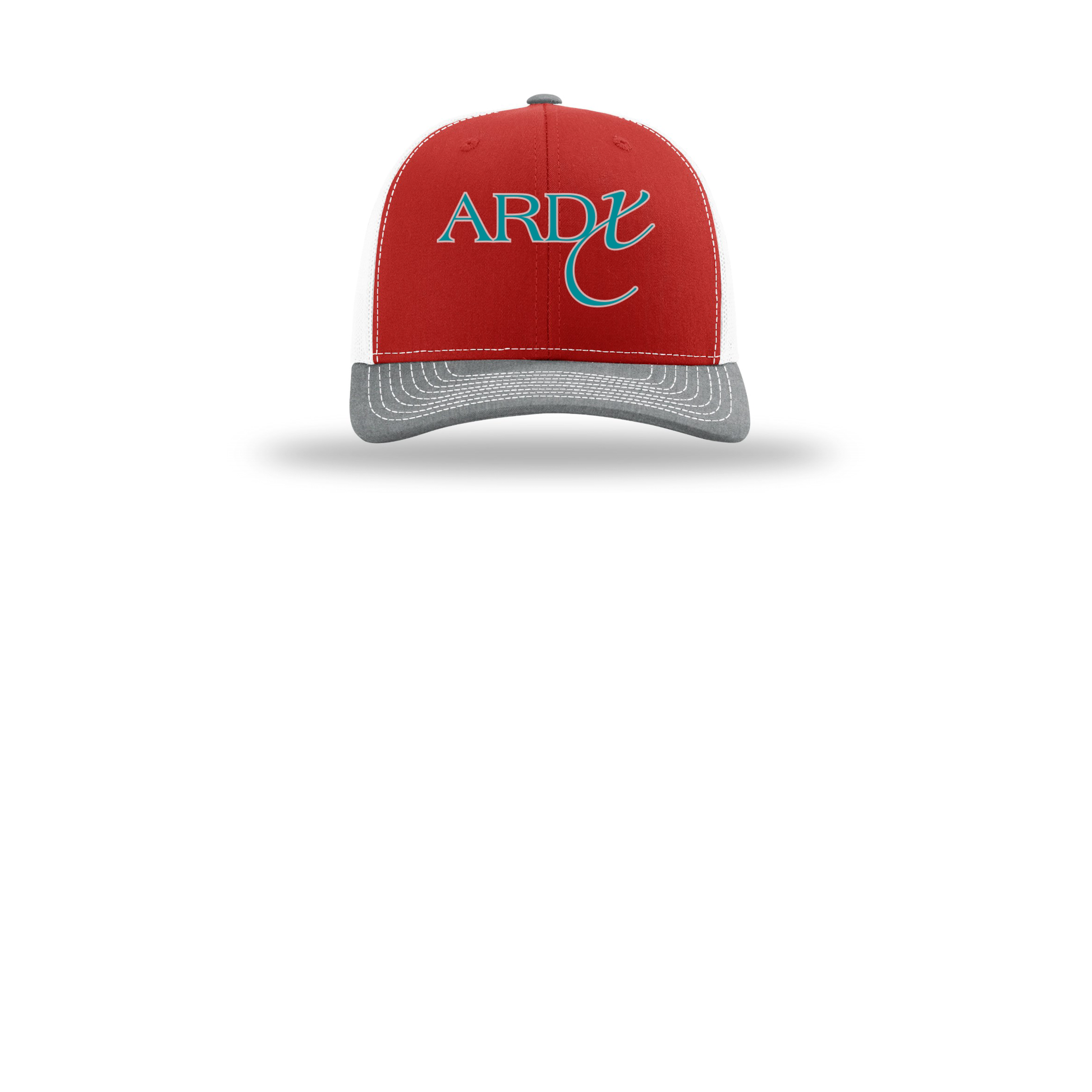 ardx-richardson-trucker-cap-embroidery-capfront-R112-redwhiteheathergrey-flat-front