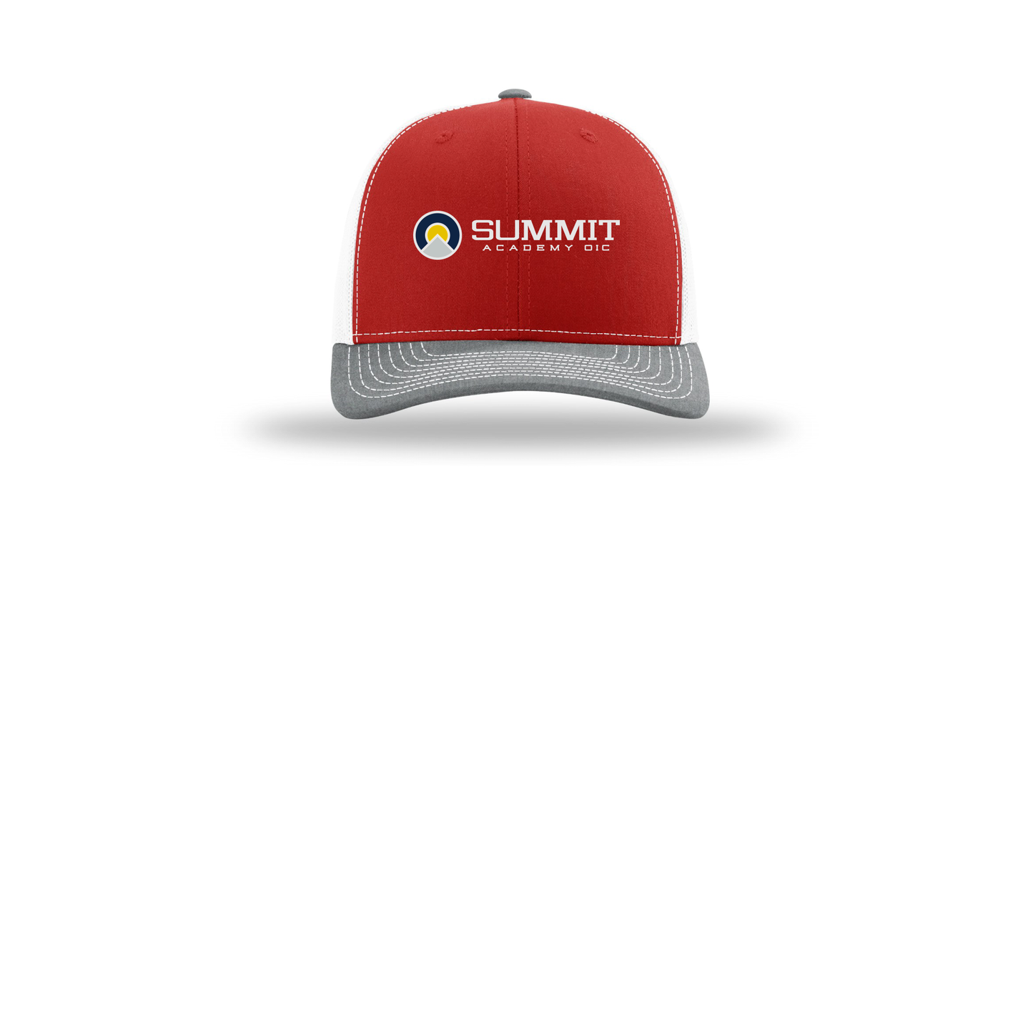 saoic-richardson-trucker-cap-embroidery-capfront-R112-redwhiteheathergrey-flat-front