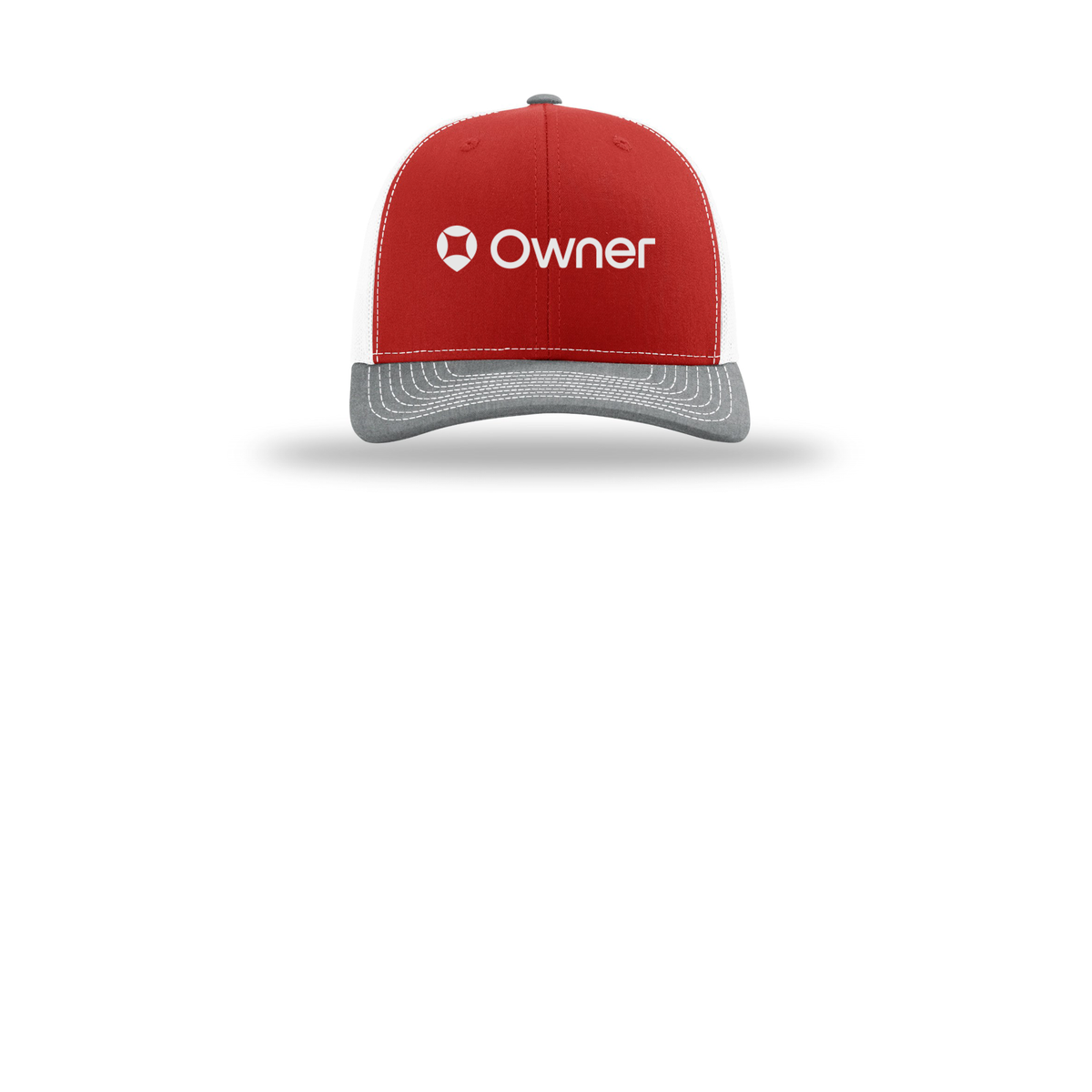 owner-richardson-trucker-cap-embroidery-capfront-R112-redwhiteheathergrey-flat-front