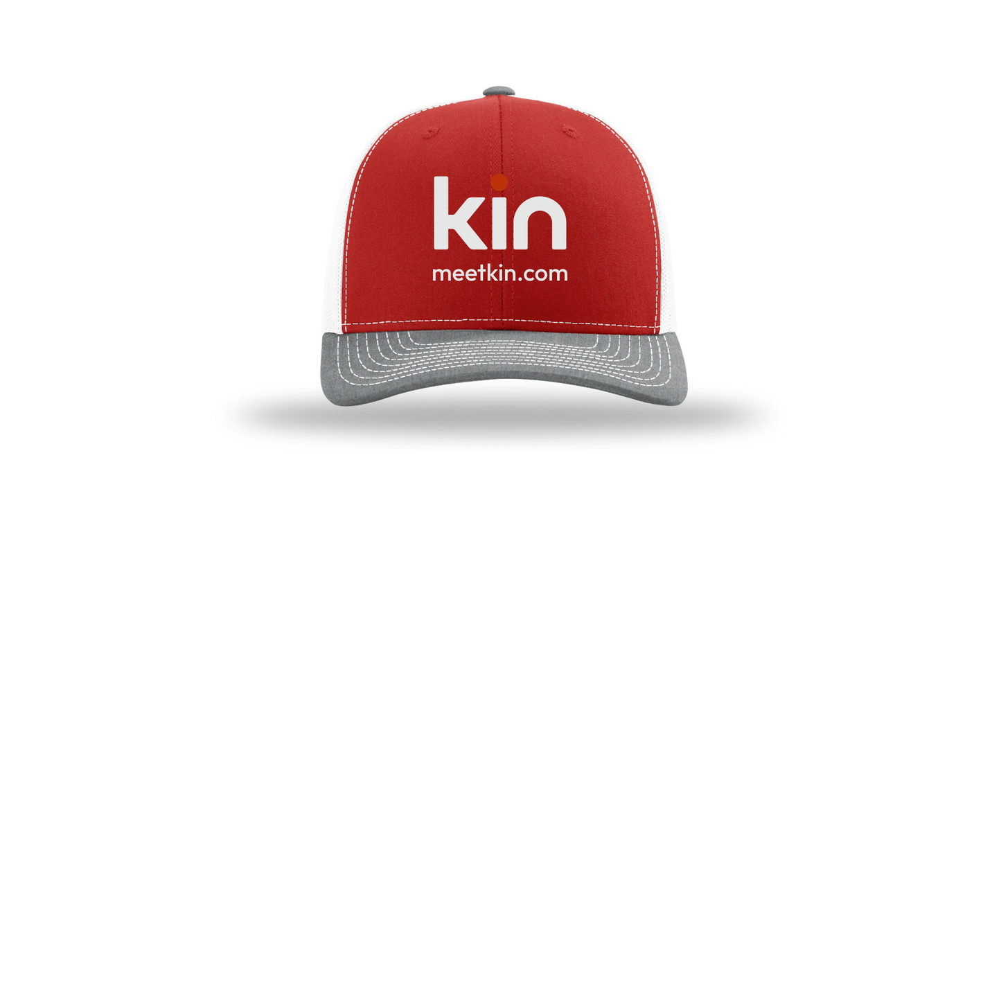 kin-richardson-trucker-cap-embroidery-capfront-R112-redwhiteheathergrey-flat-front