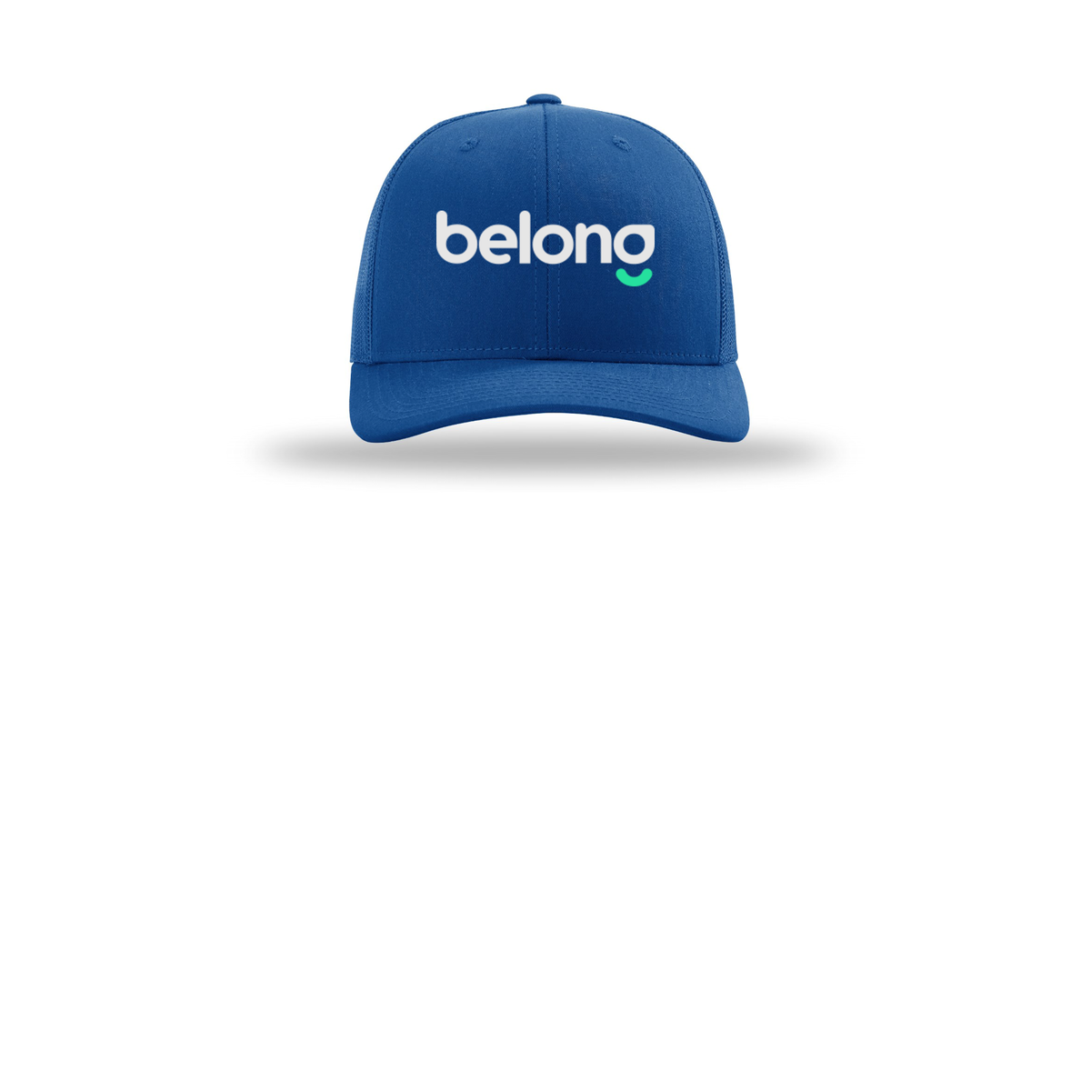 belonghome-richardson-trucker-cap-embroidery-capfront-R112-royal-flat-front
