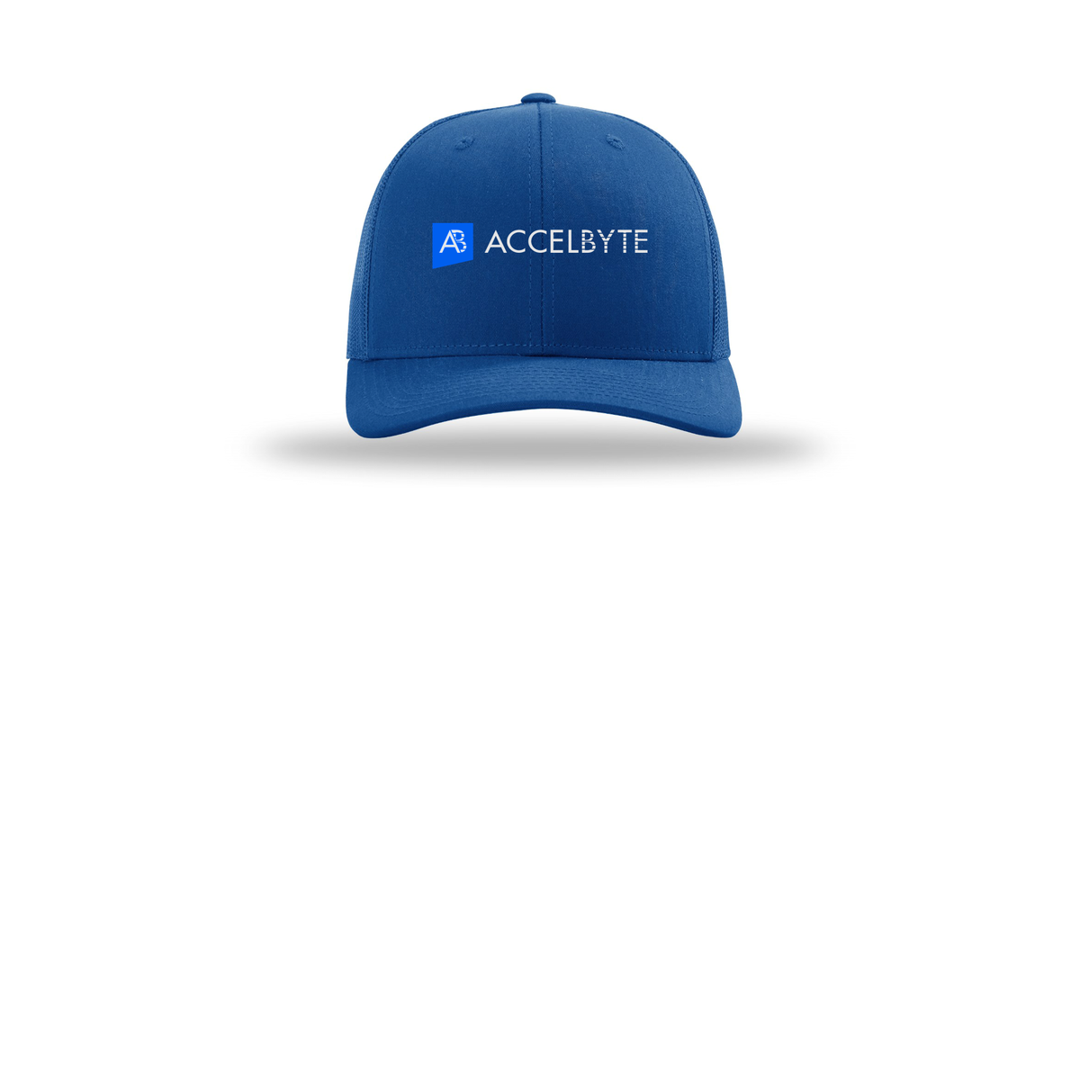 accelbyte-richardson-trucker-cap-embroidery-capfront-R112-royal-flat-front