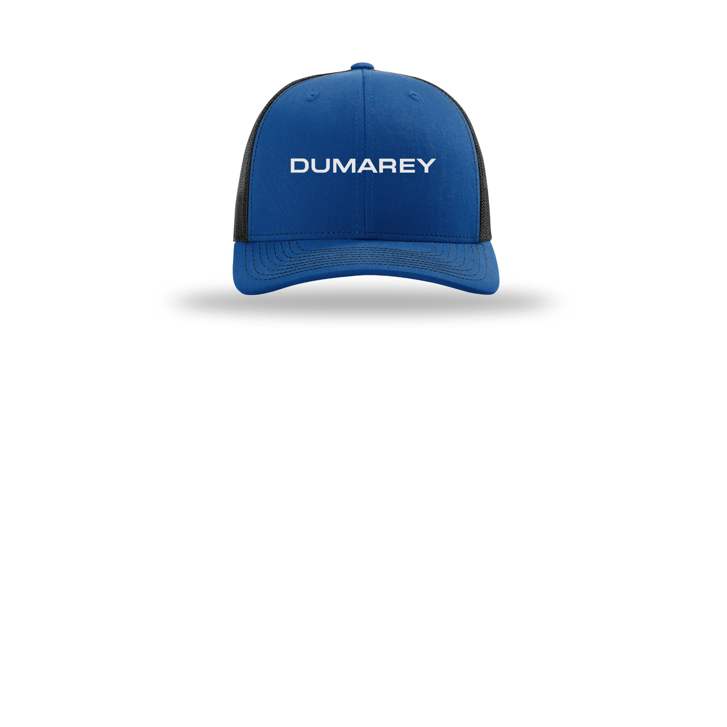 dumarey-richardson-trucker-cap-embroidery-capfront-R112-royalblack-flat-front