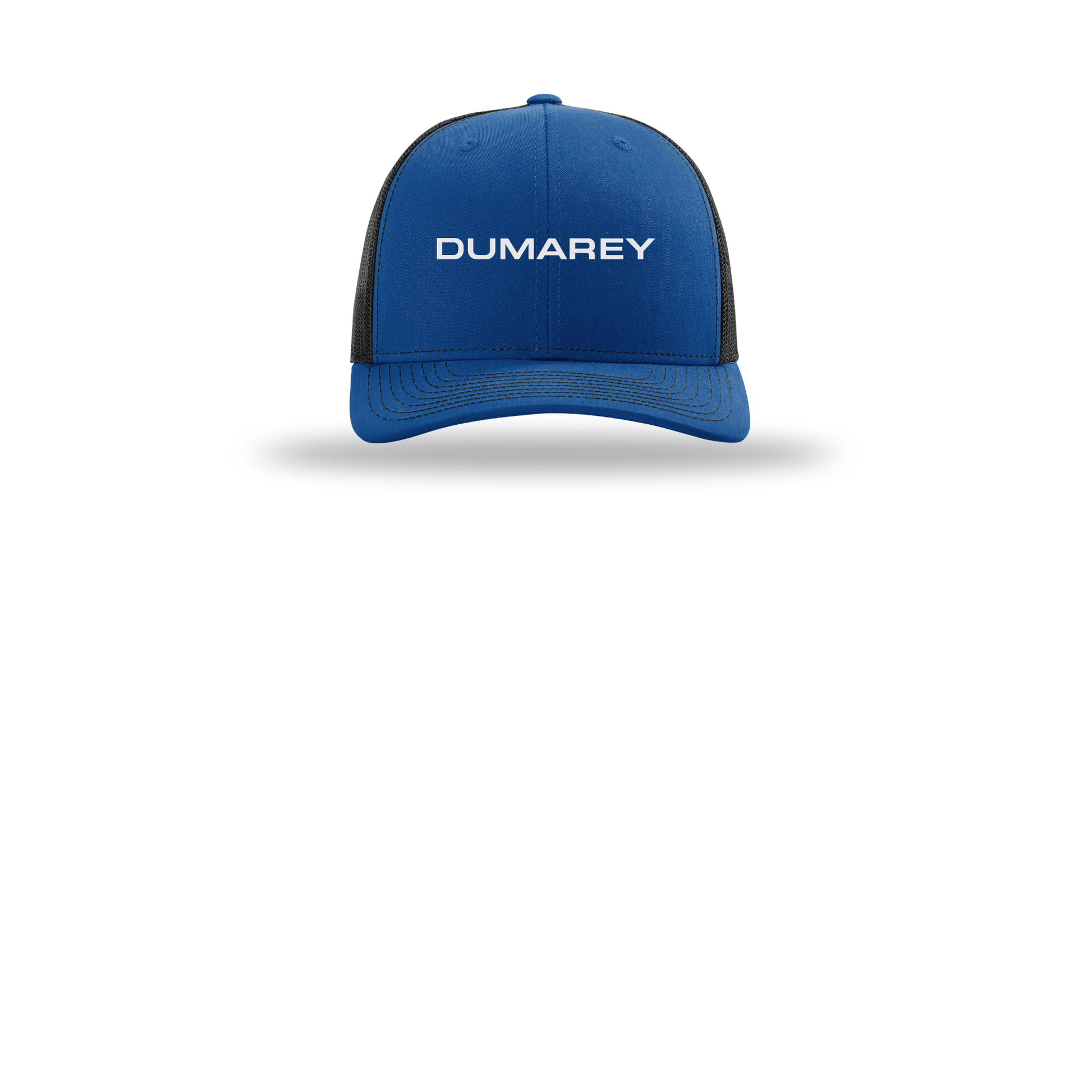 dumarey-richardson-trucker-cap-embroidery-capfront-R112-royalblack-flat-front