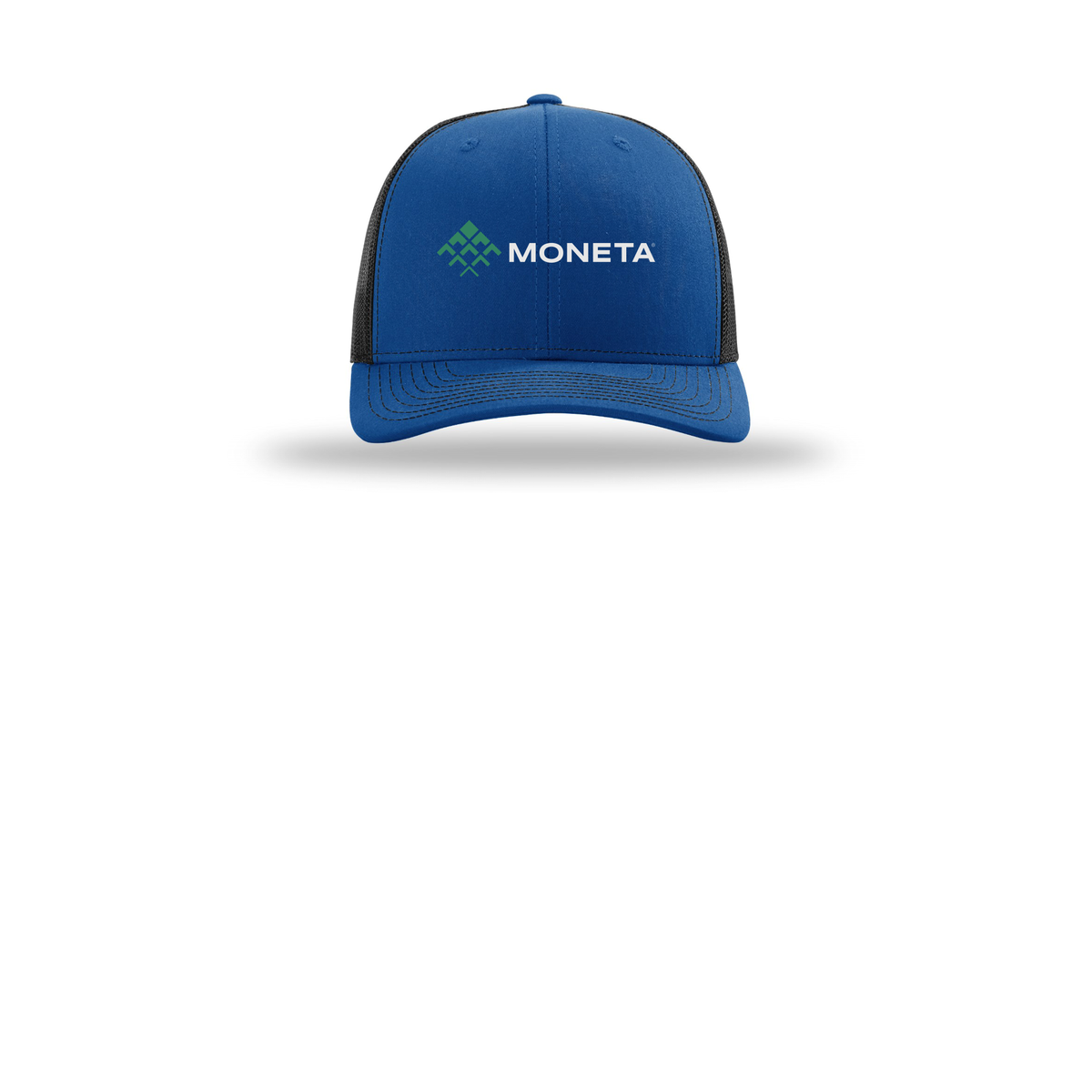 monetagroup-richardson-trucker-cap-embroidery-capfront-R112-royalblack-flat-front