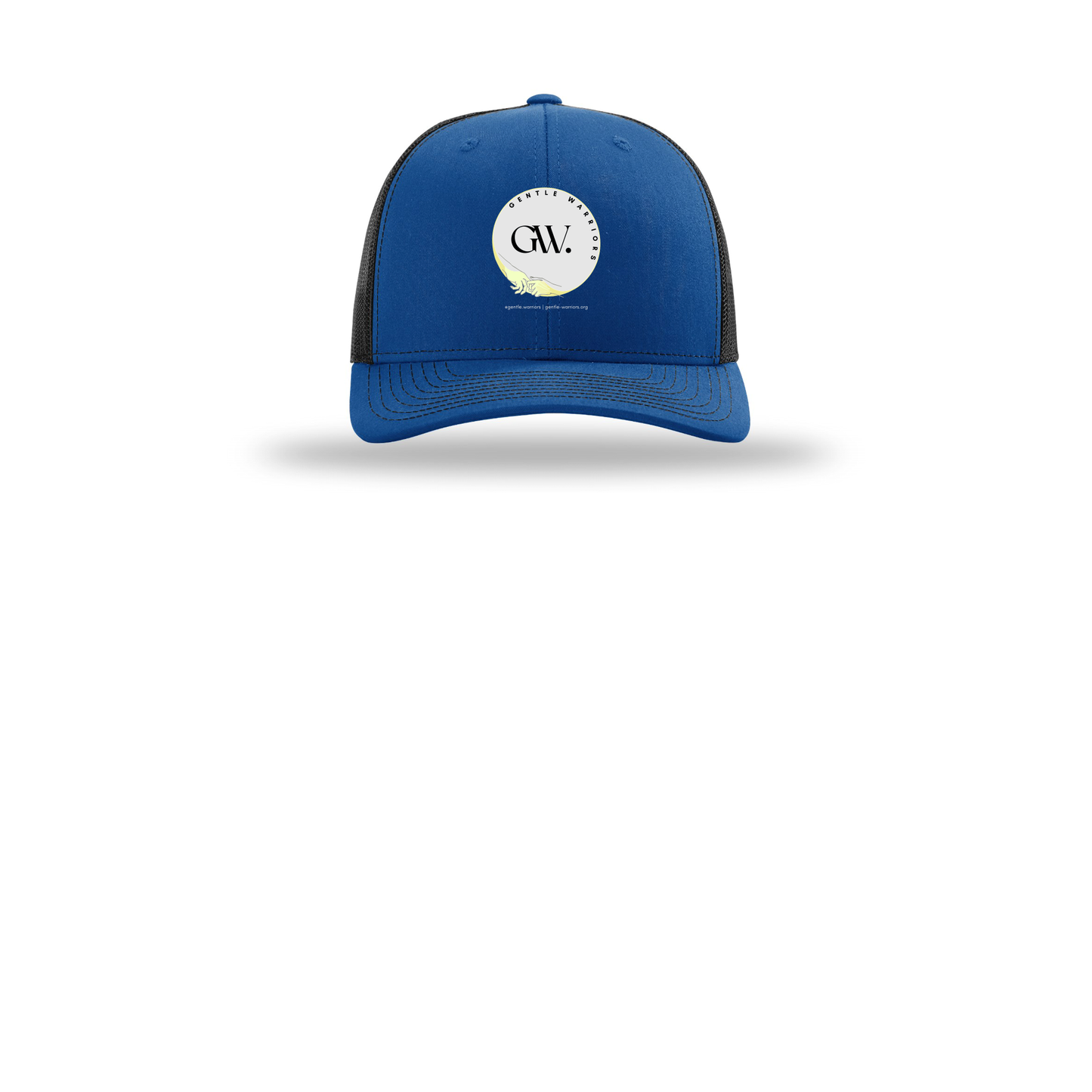 gentle-warriors-richardson-trucker-cap-embroidery-capfront-R112-royalblack-flat-front