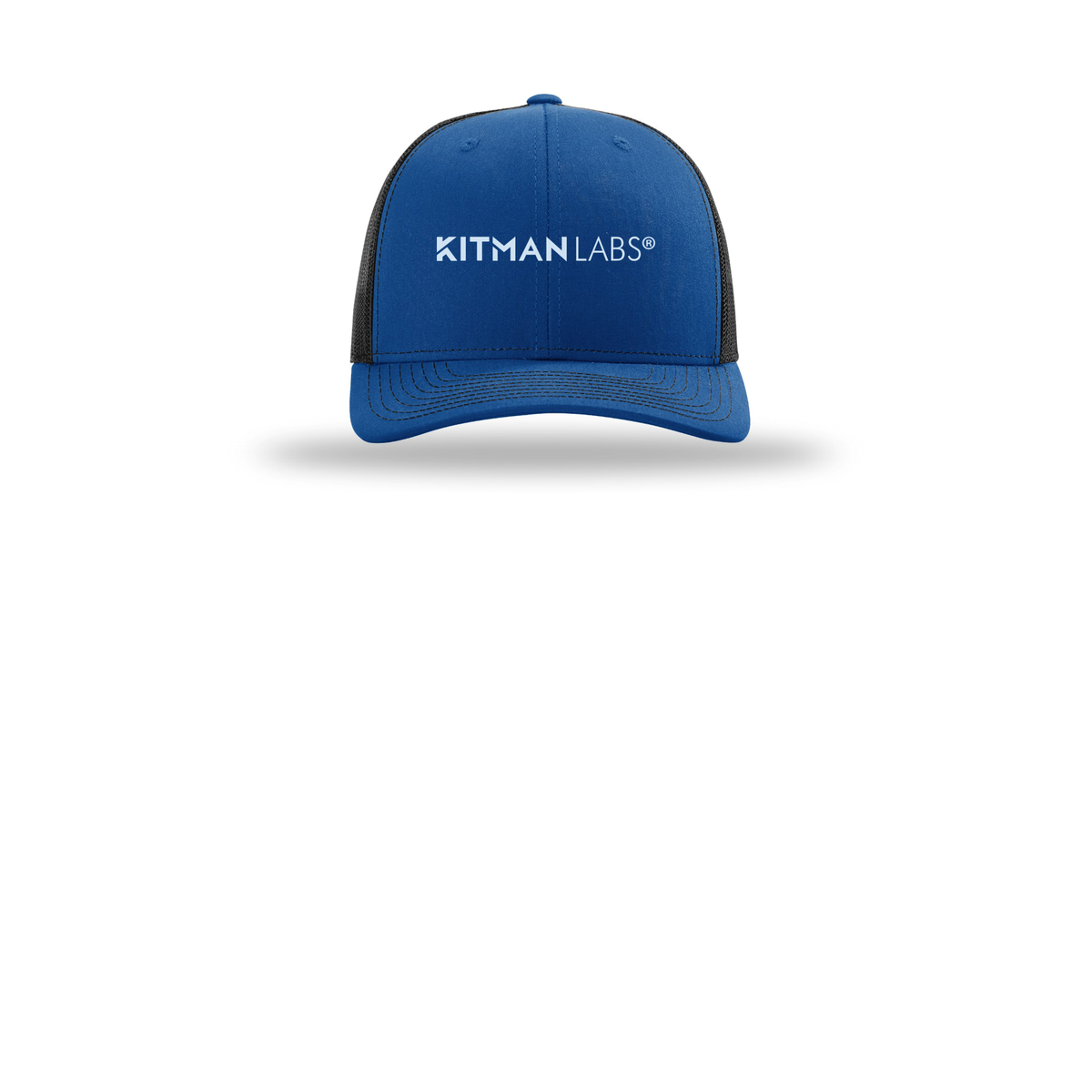 kitmanlabs-richardson-trucker-cap-embroidery-capfront-R112-royalblack-flat-front