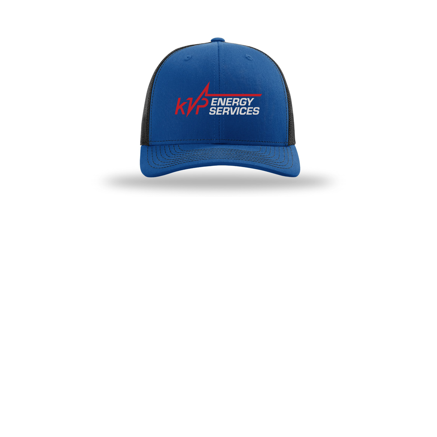 kvpenergy-richardson-trucker-cap-embroidery-capfront-R112-royalblack-flat-front