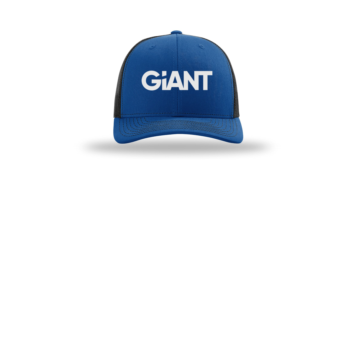 giantworldwide-richardson-trucker-cap-embroidery-capfront-R112-royalblack-flat-front