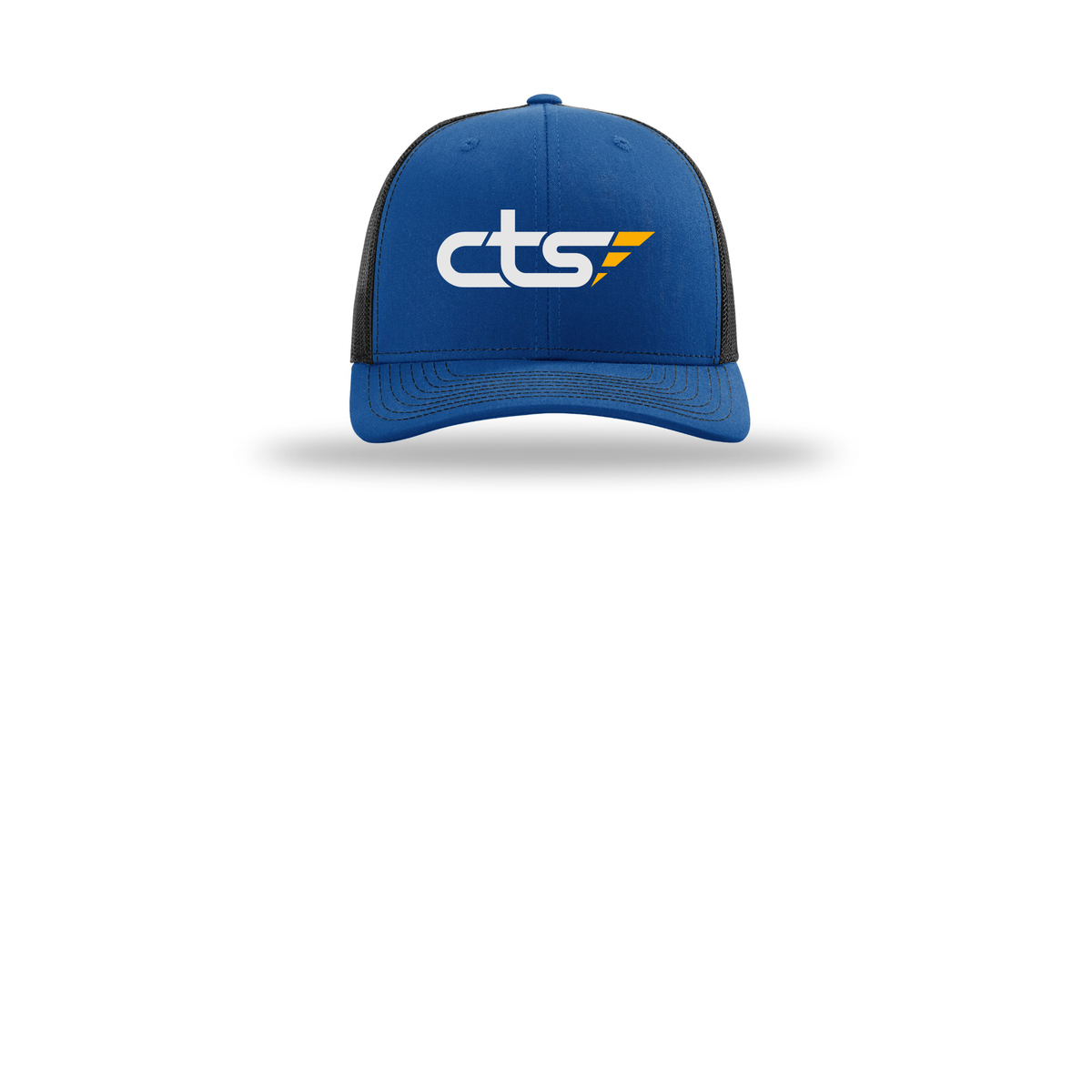 cts1-richardson-trucker-cap-embroidery-capfront-R112-royalblack-flat-front