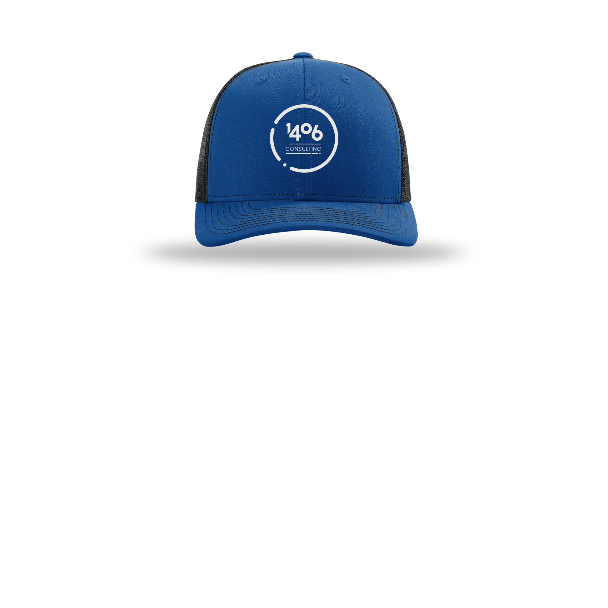 1406consulting-richardson-trucker-cap-embroidery-capfront-R112-royalblack-flat-front