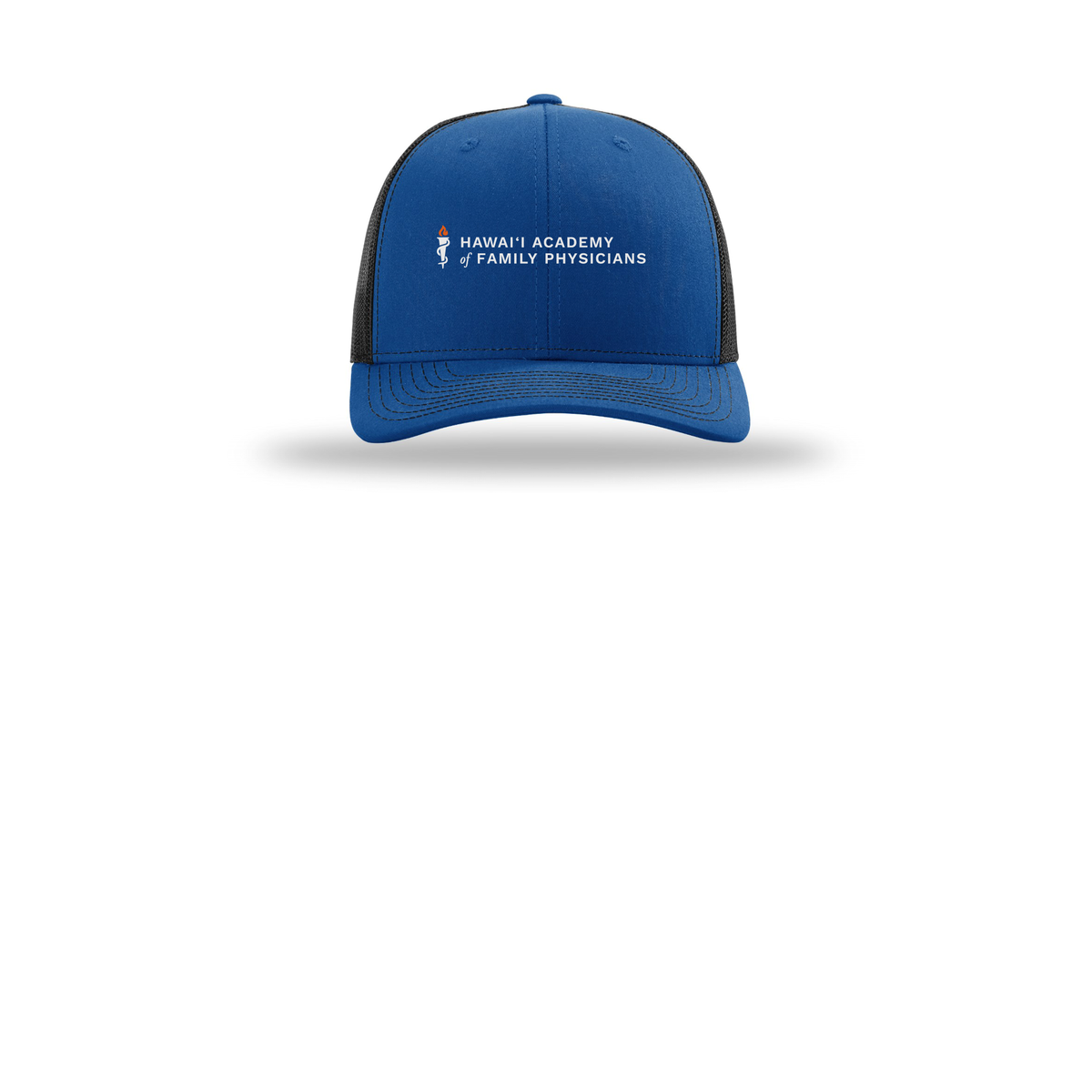 hafp-richardson-trucker-cap-embroidery-capfront-R112-royalblack-flat-front