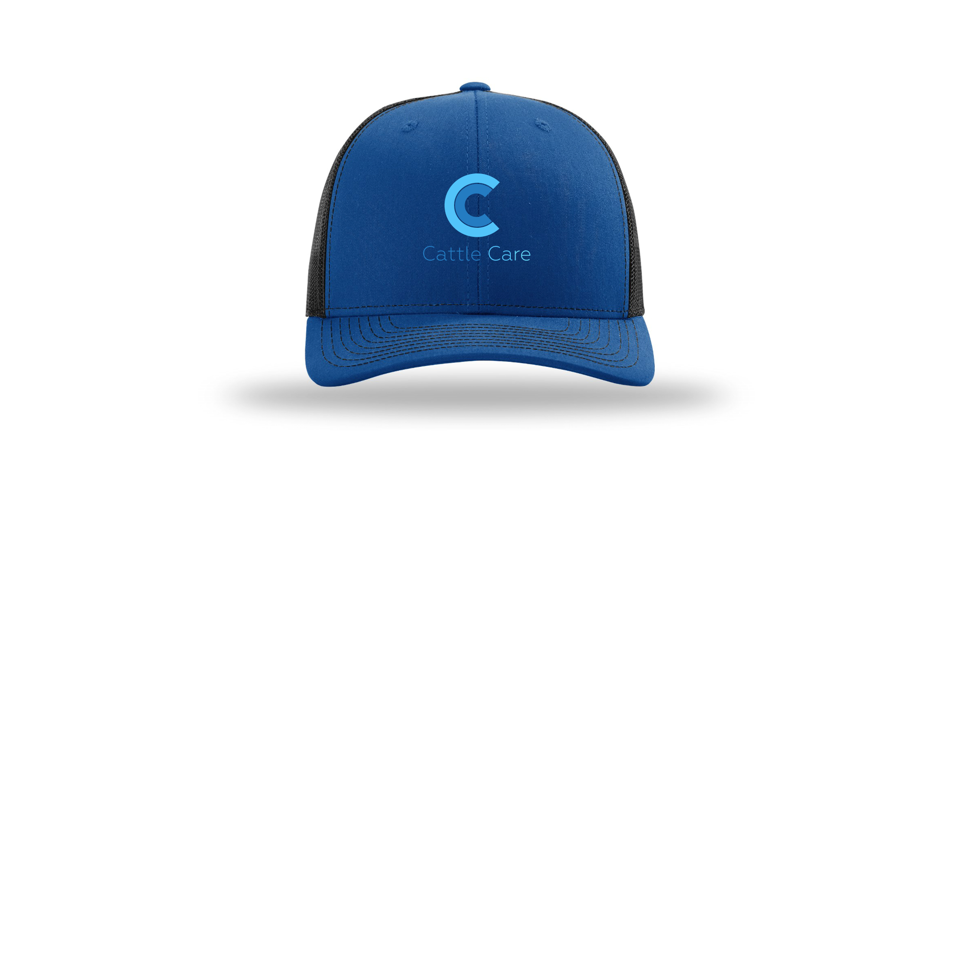 cattle-care-richardson-trucker-cap-embroidery-capfront-R112-royalblack-flat-front