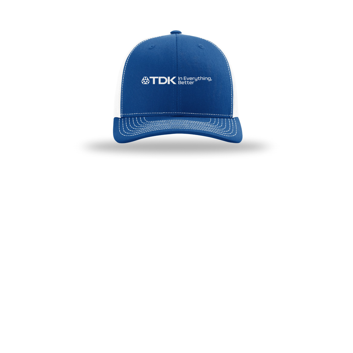 tdk-richardson-trucker-cap-embroidery-capfront-R112-royalwhite-flat-front